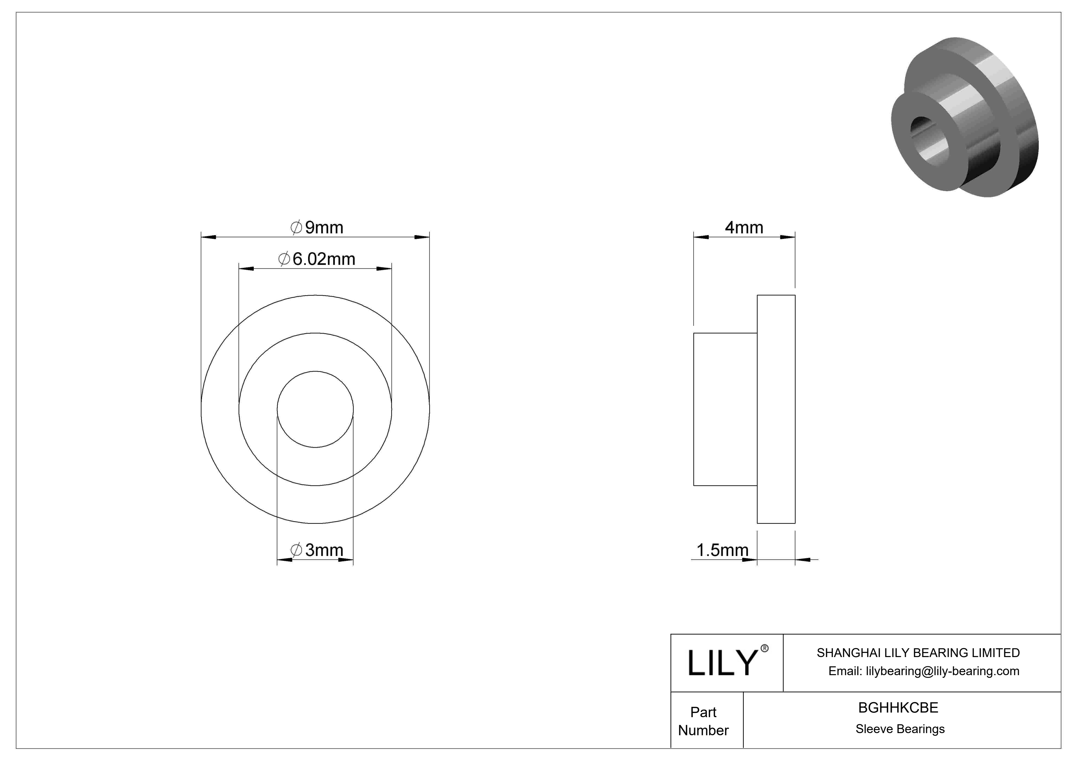 BGHHKCBE 超低摩擦油浸法兰滑动轴承 cad drawing