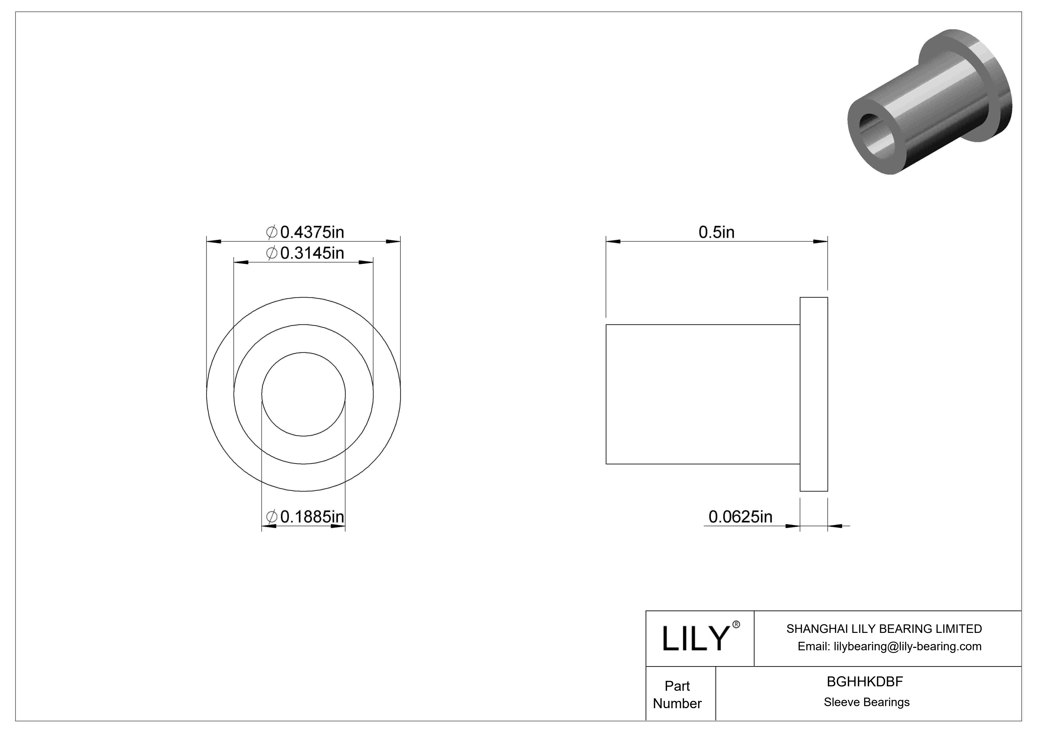 BGHHKDBF 超低摩擦油浸法兰滑动轴承 cad drawing