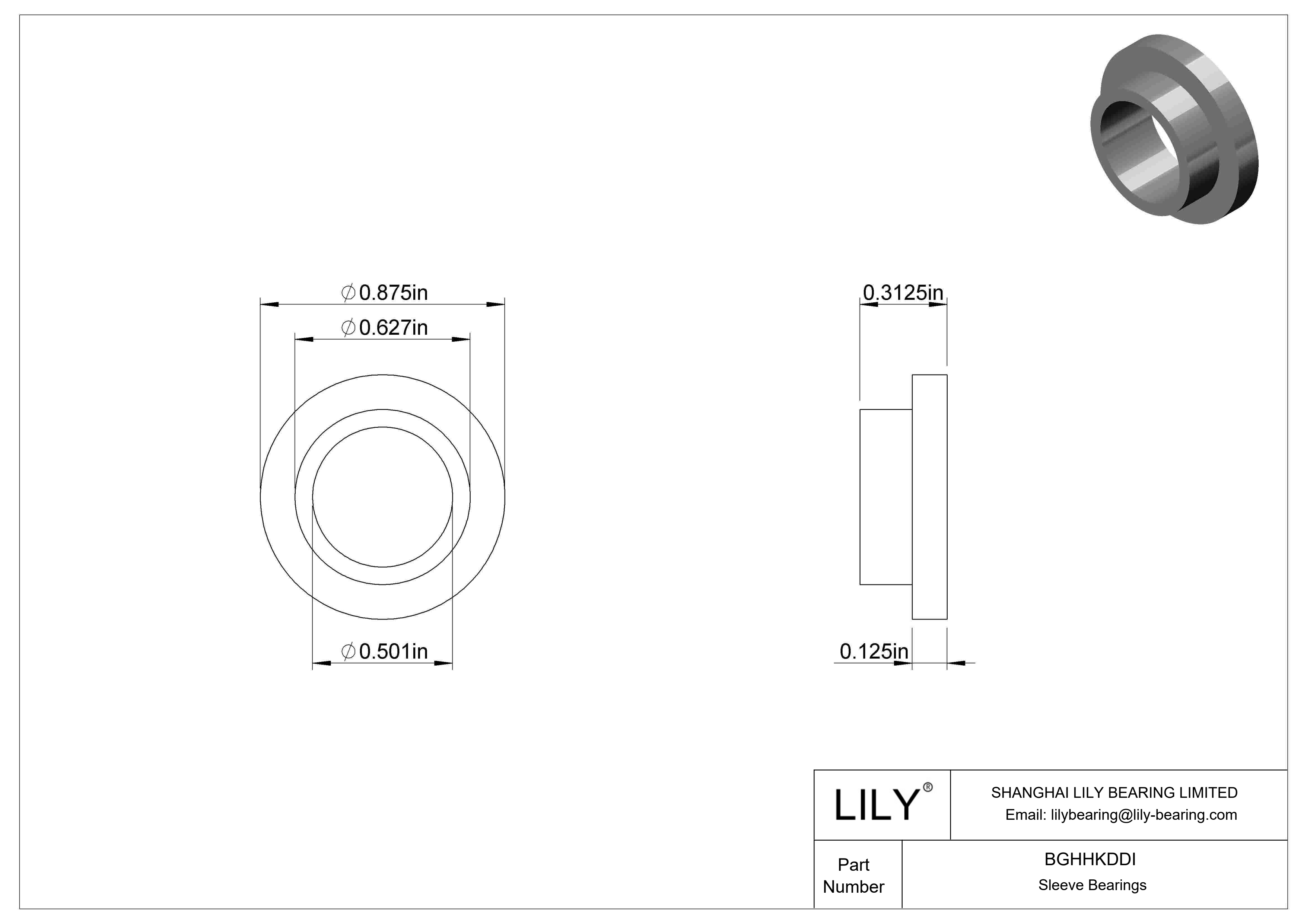 BGHHKDDI 超低摩擦油浸法兰滑动轴承 cad drawing