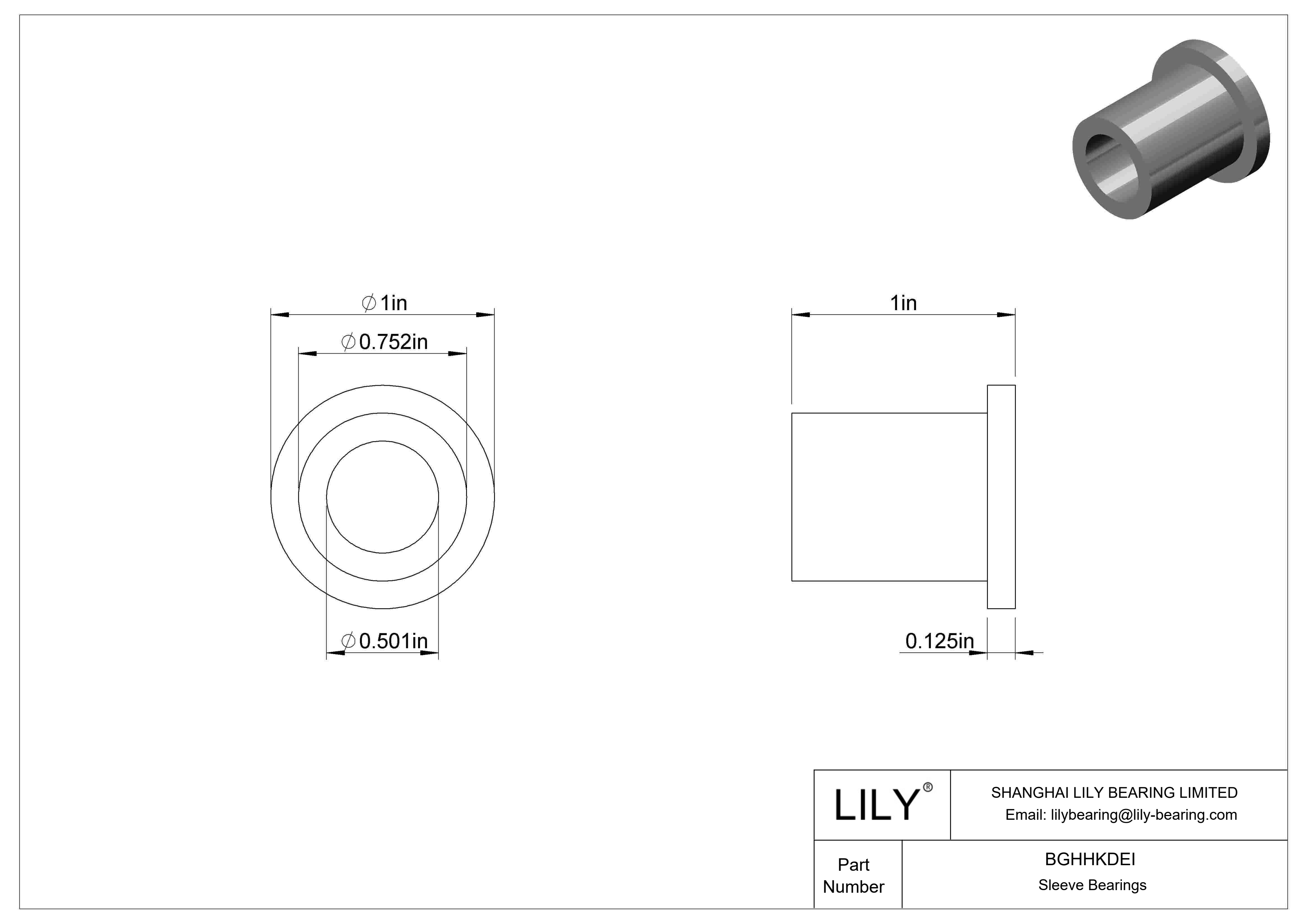 BGHHKDEI 超低摩擦油浸法兰滑动轴承 cad drawing