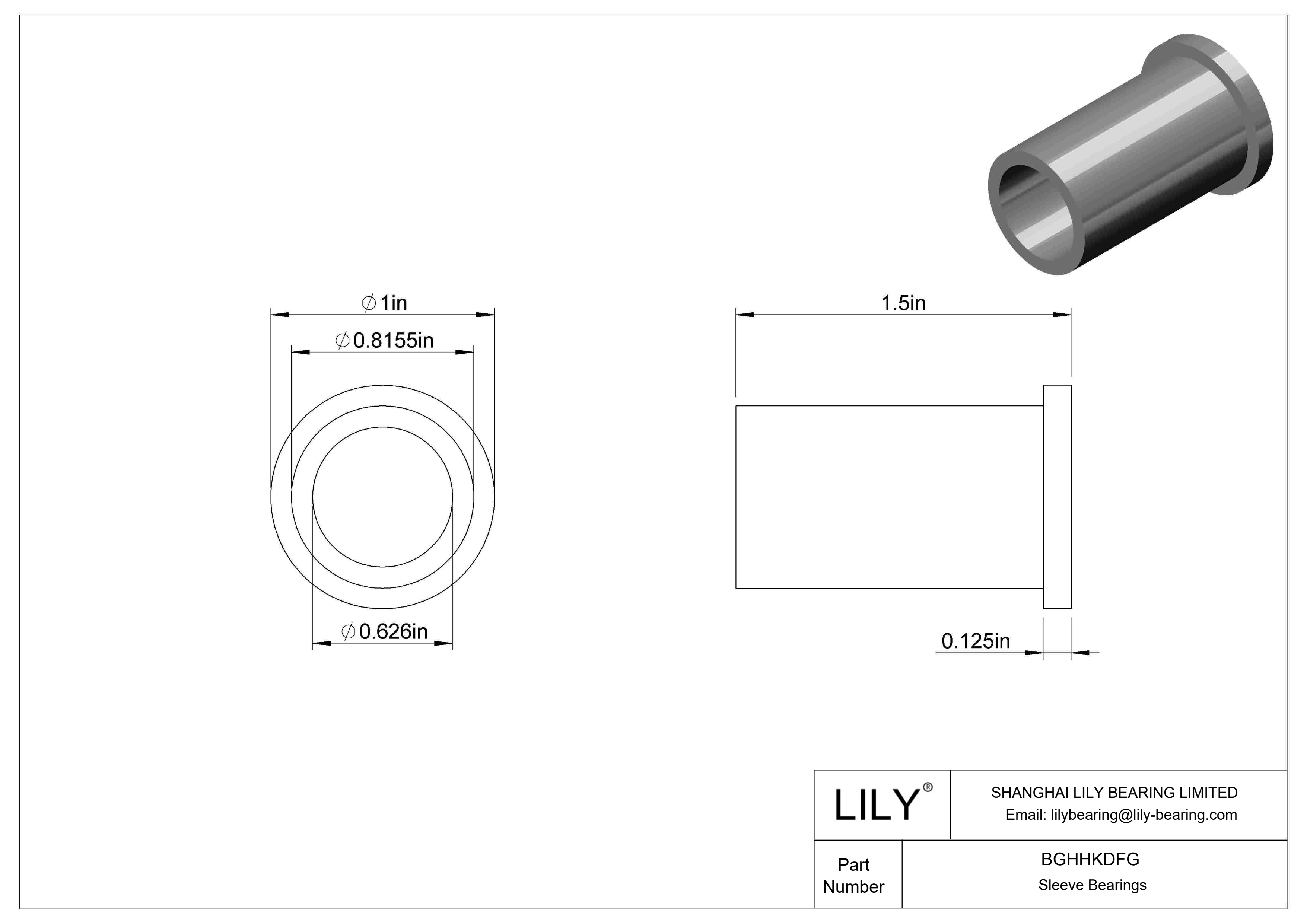 BGHHKDFG 超低摩擦油浸法兰滑动轴承 cad drawing