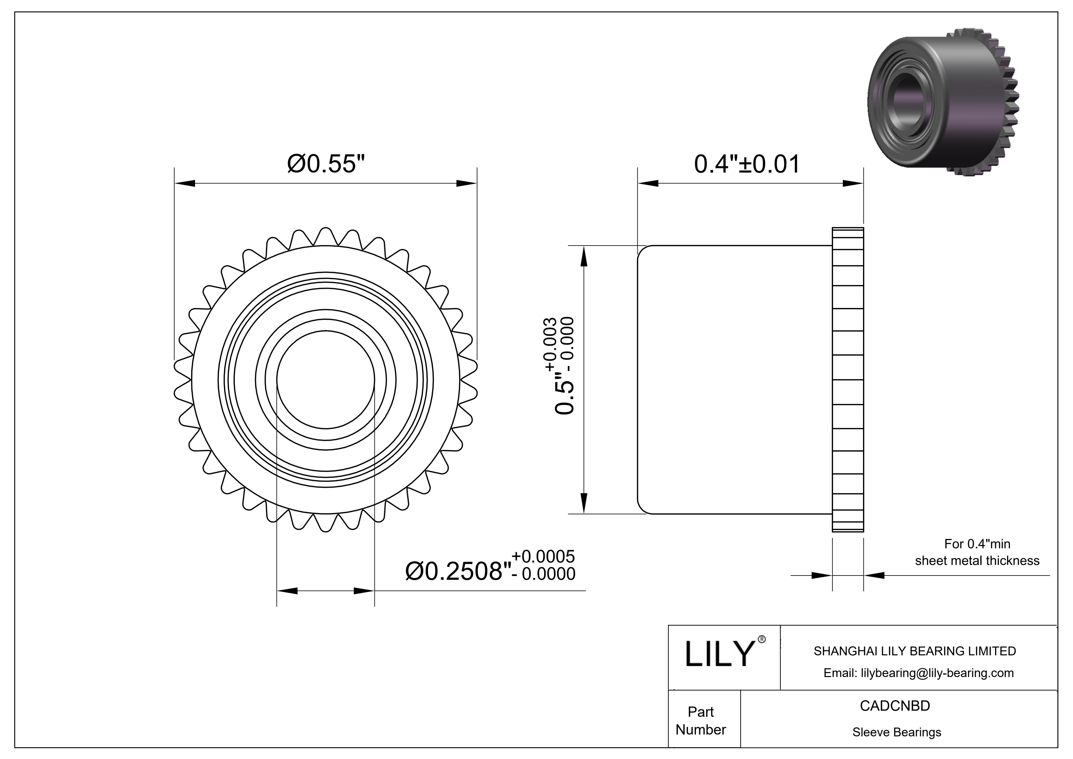 CADCNBD 面板安装油浸滑动轴承 cad drawing