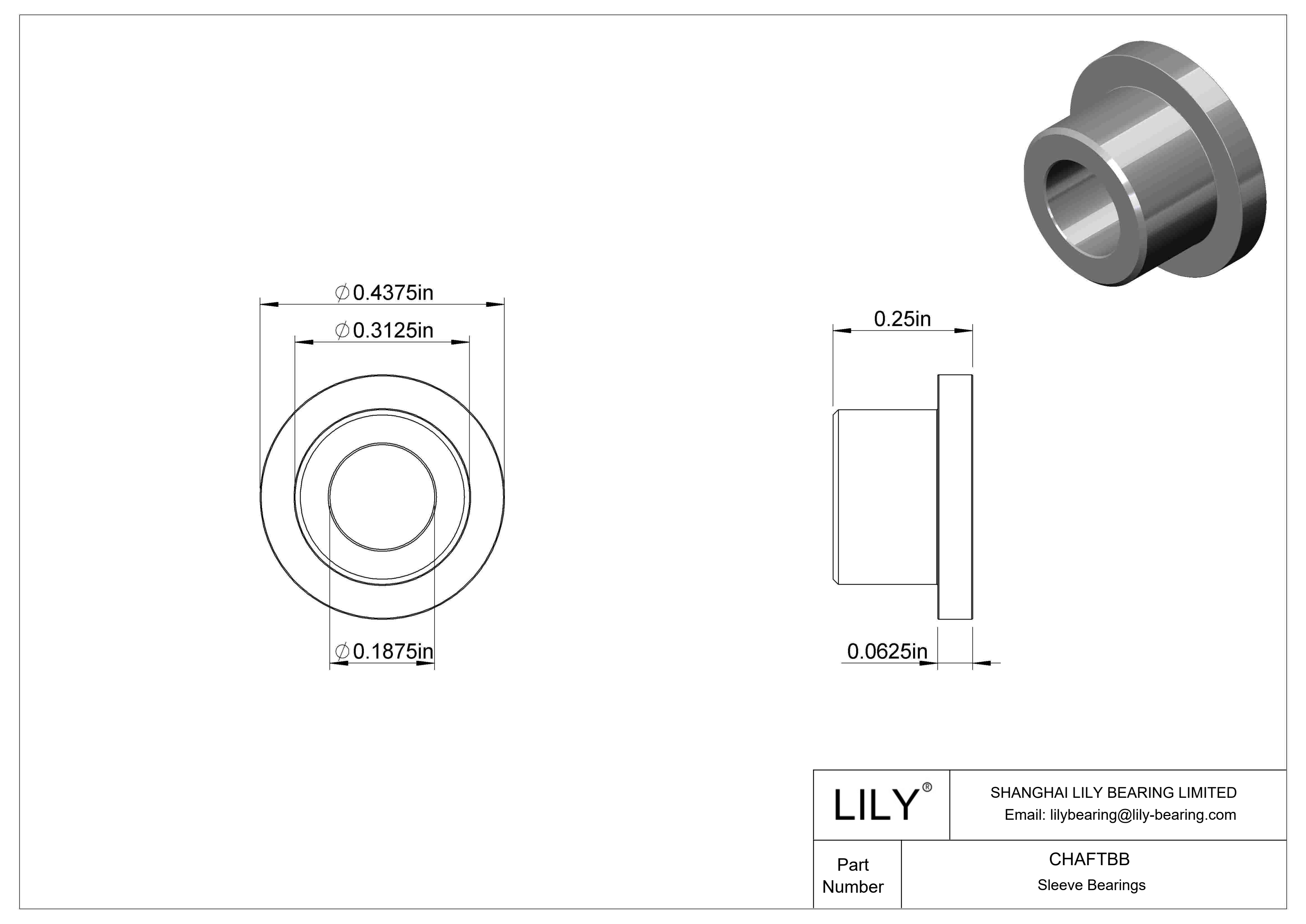 CHAFTBB 轻载干运转法兰滑动轴承 cad drawing