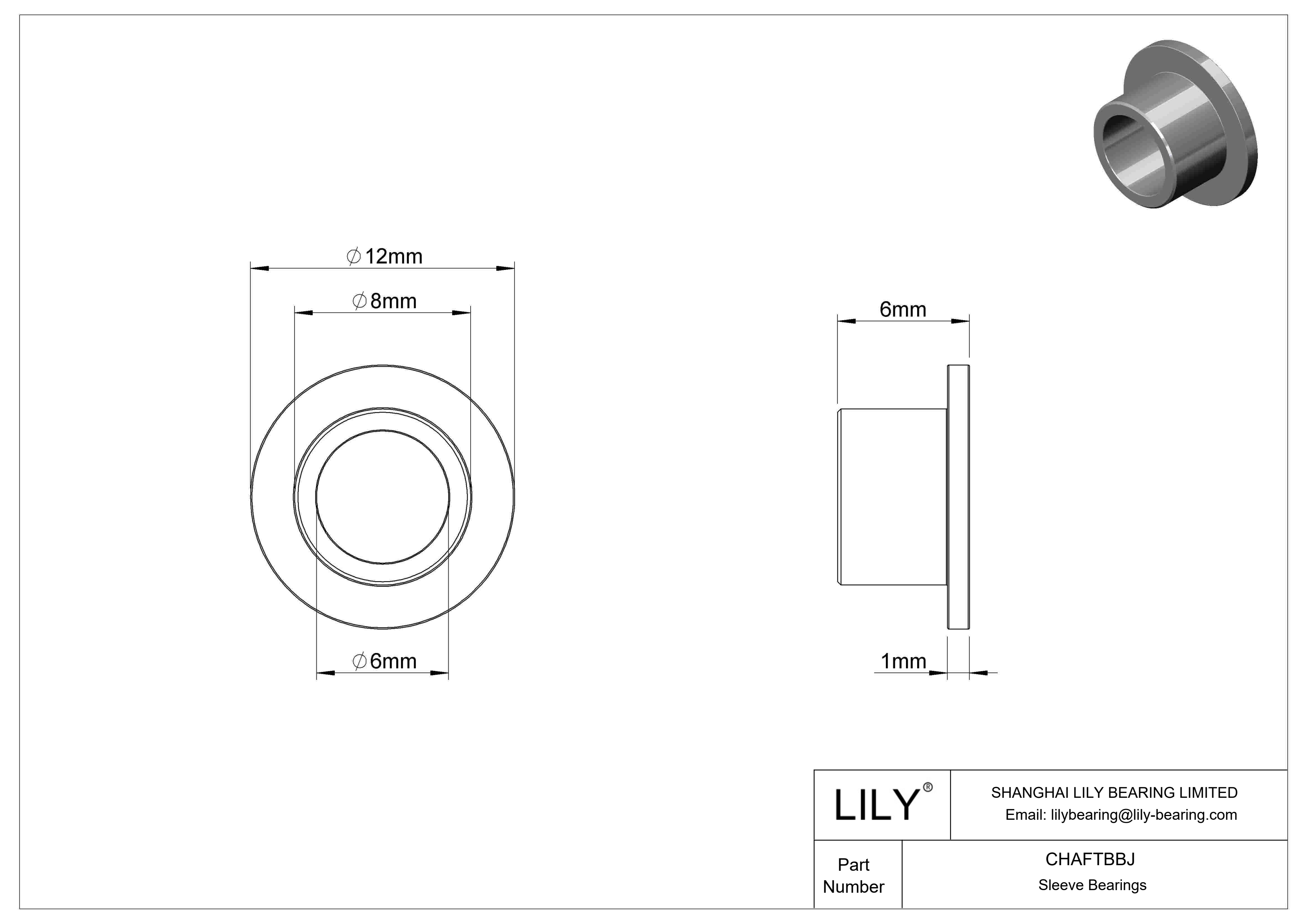 CHAFTBBJ 轻载干运转法兰滑动轴承 cad drawing