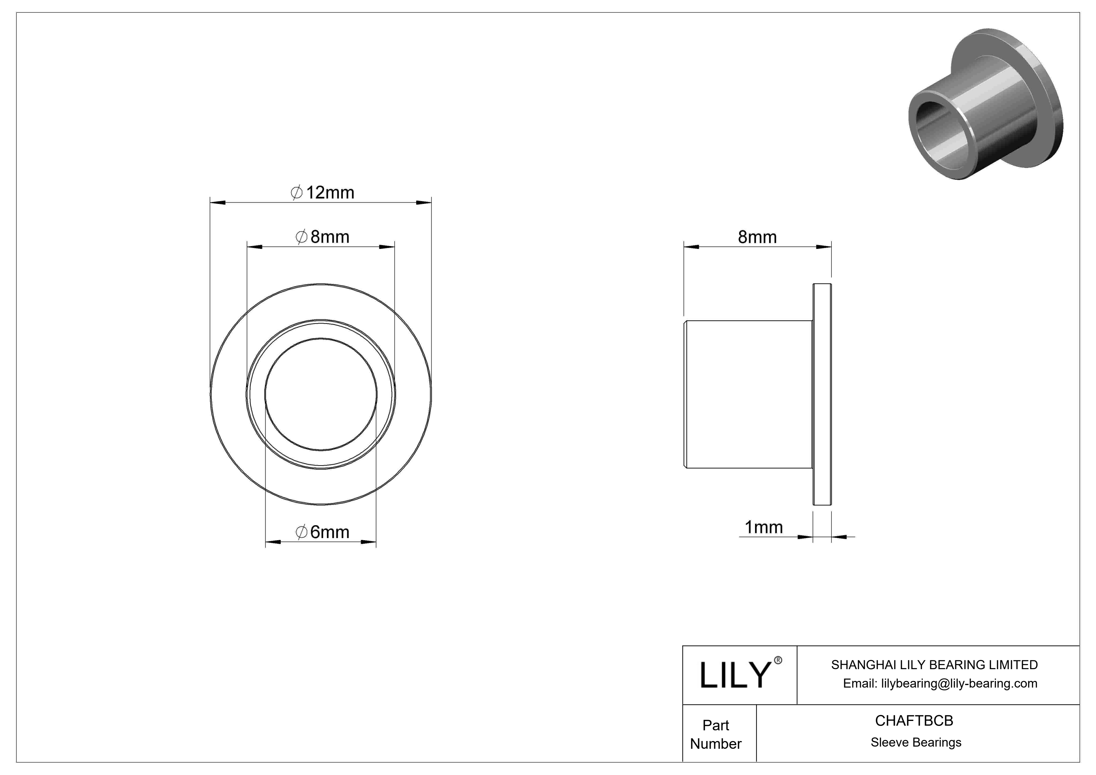 CHAFTBCB 轻载干运转法兰滑动轴承 cad drawing