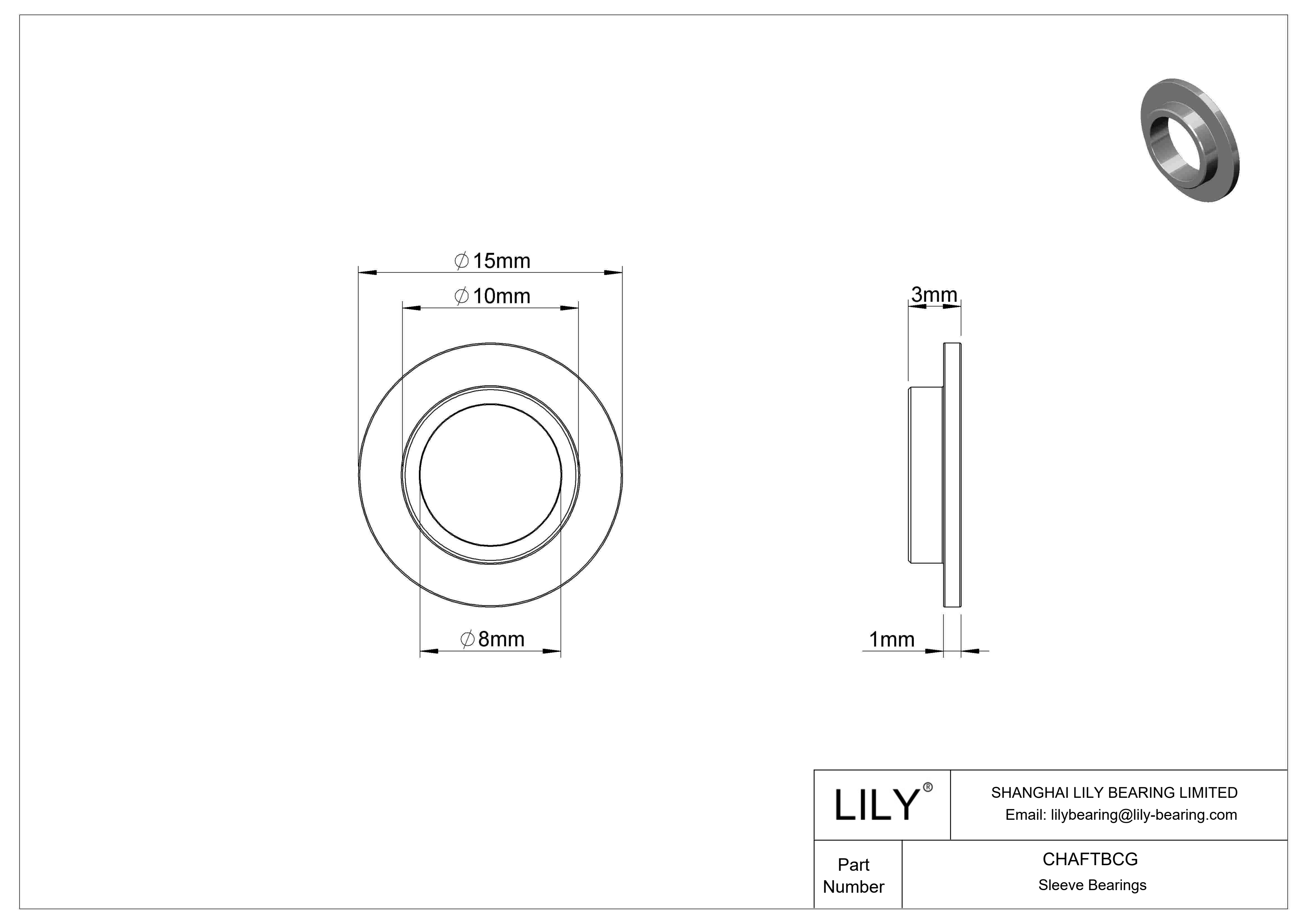 CHAFTBCG 轻载干运转法兰滑动轴承 cad drawing