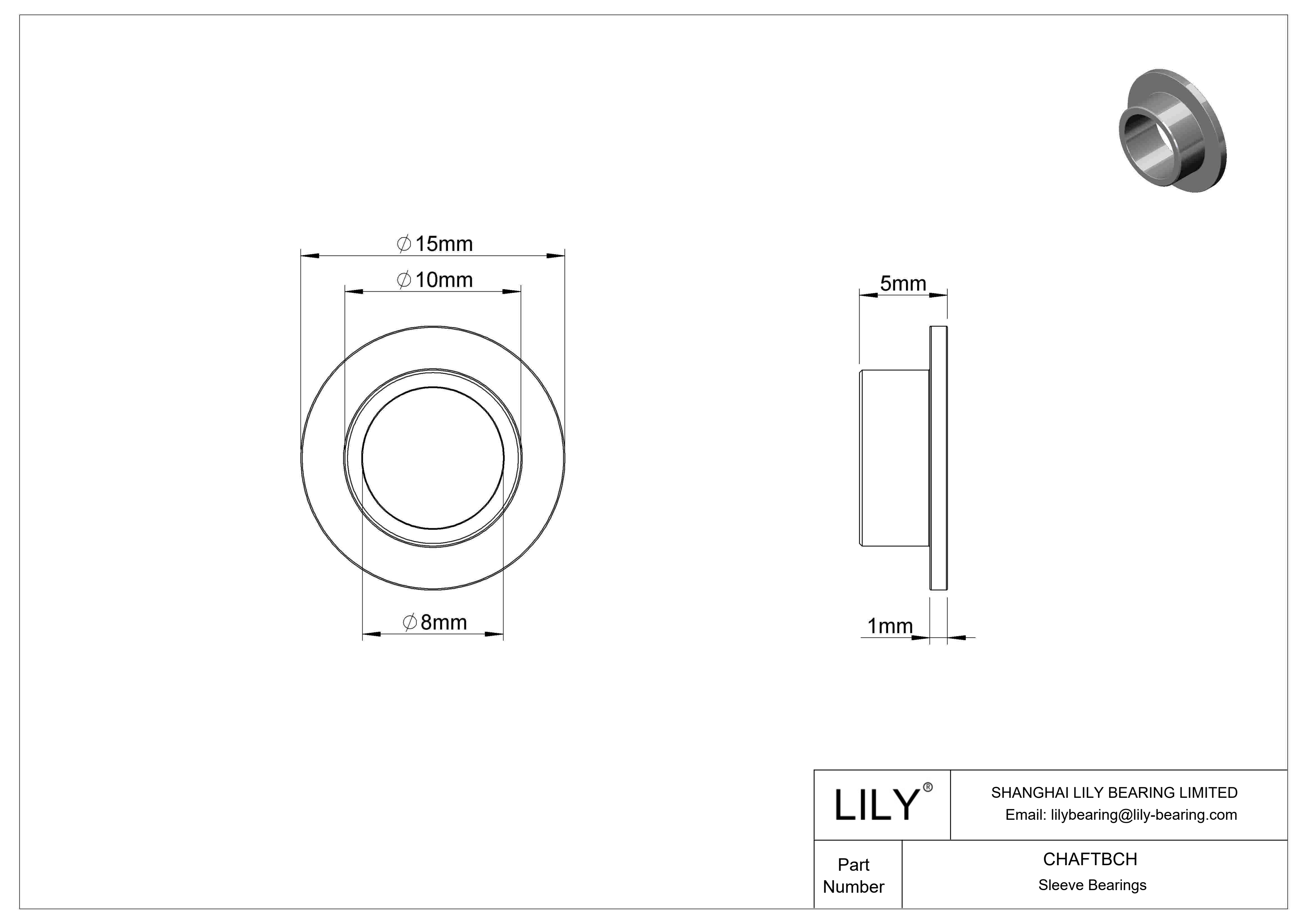 CHAFTBCH 轻载干运转法兰滑动轴承 cad drawing