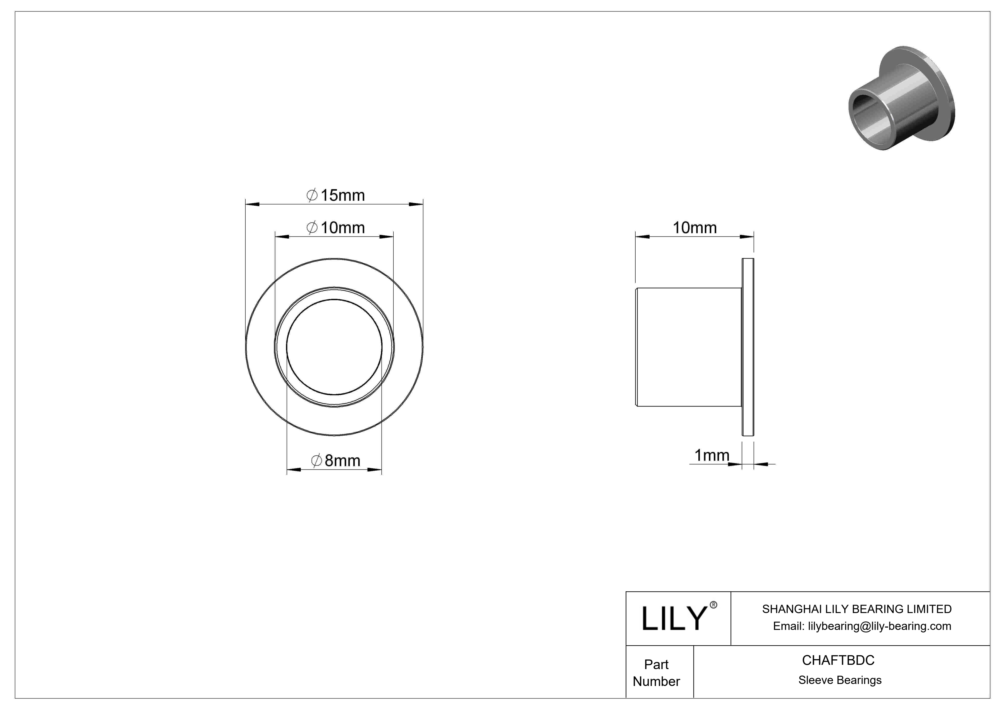 CHAFTBDC 轻载干运转法兰滑动轴承 cad drawing