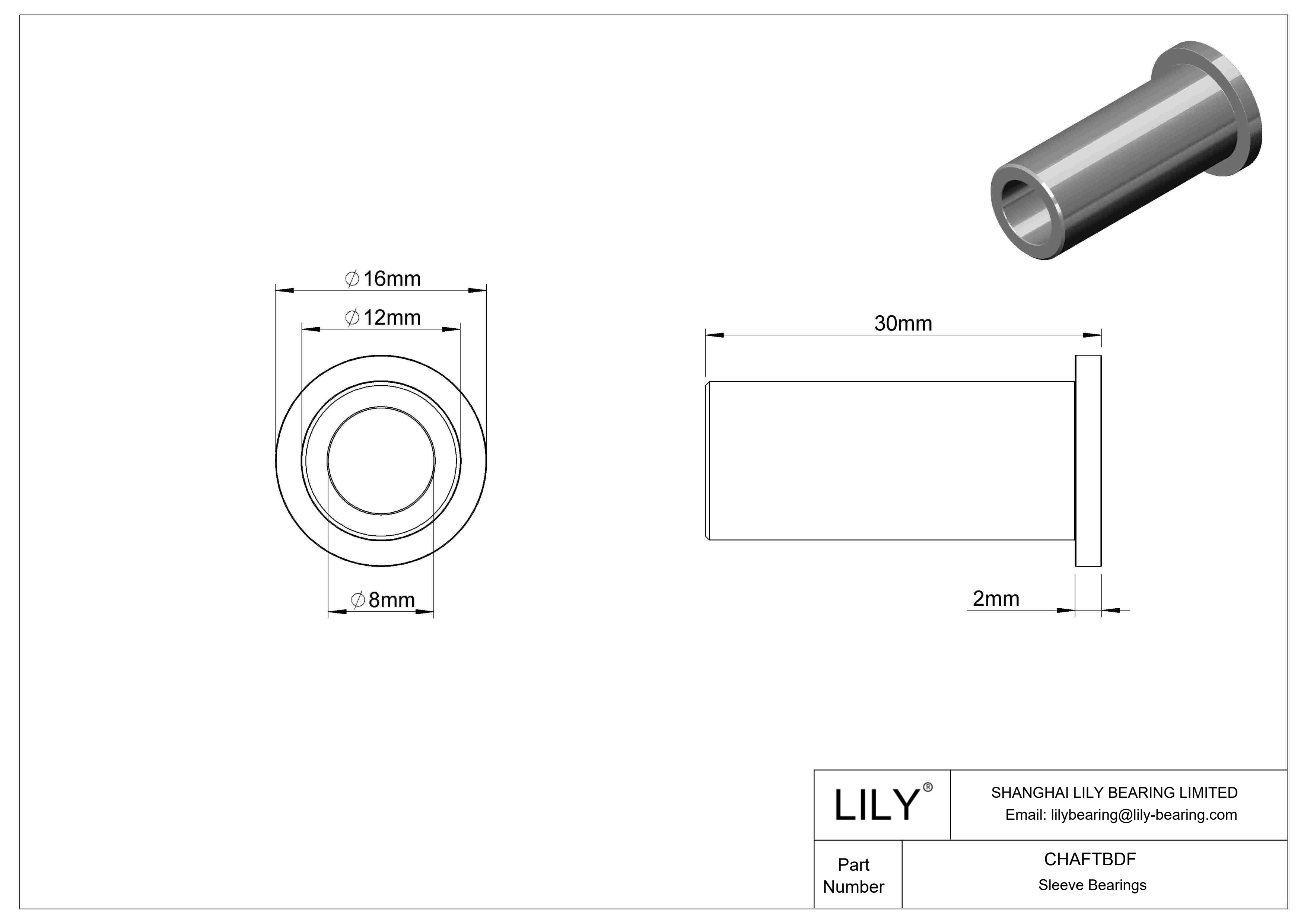 CHAFTBDF 轻载干运转法兰滑动轴承 cad drawing