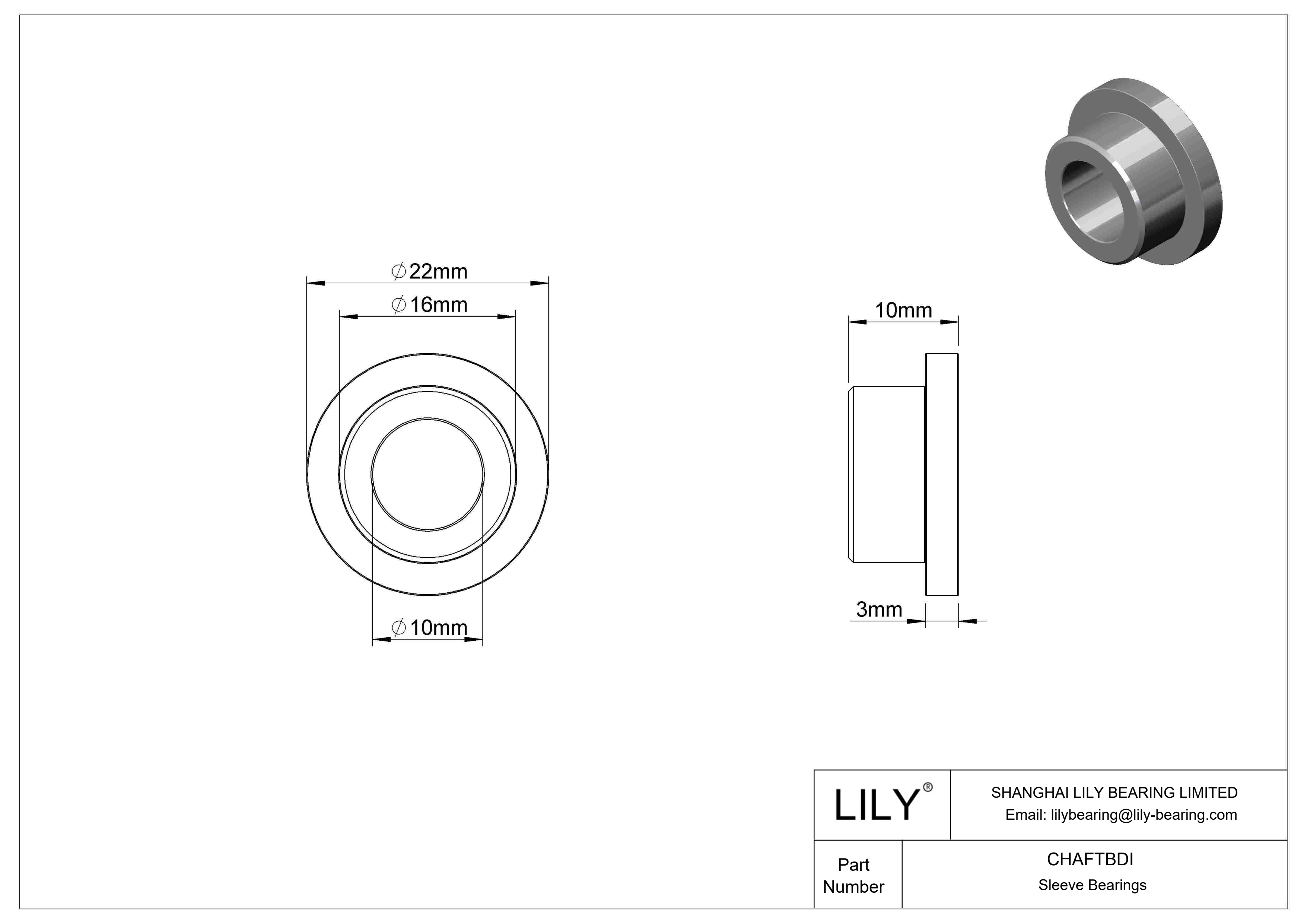 CHAFTBDI 轻载干运转法兰滑动轴承 cad drawing