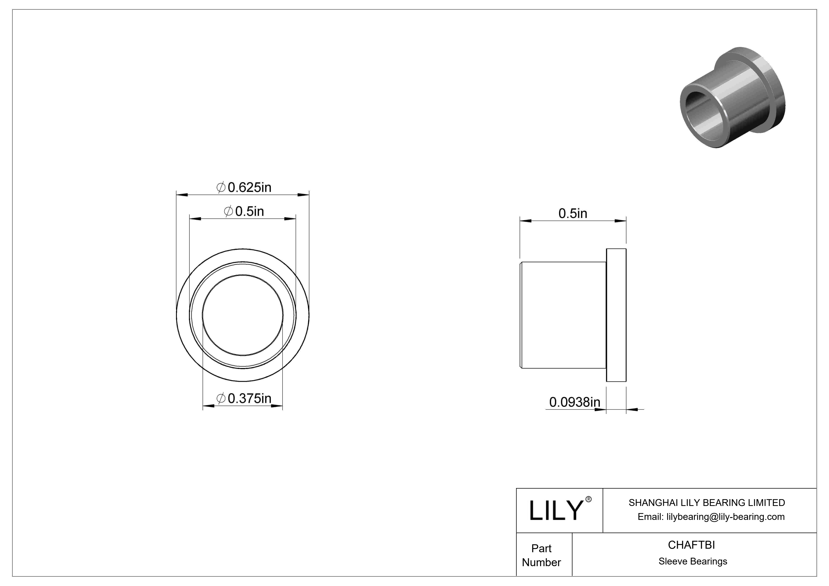 CHAFTBI 轻载干运转法兰滑动轴承 cad drawing