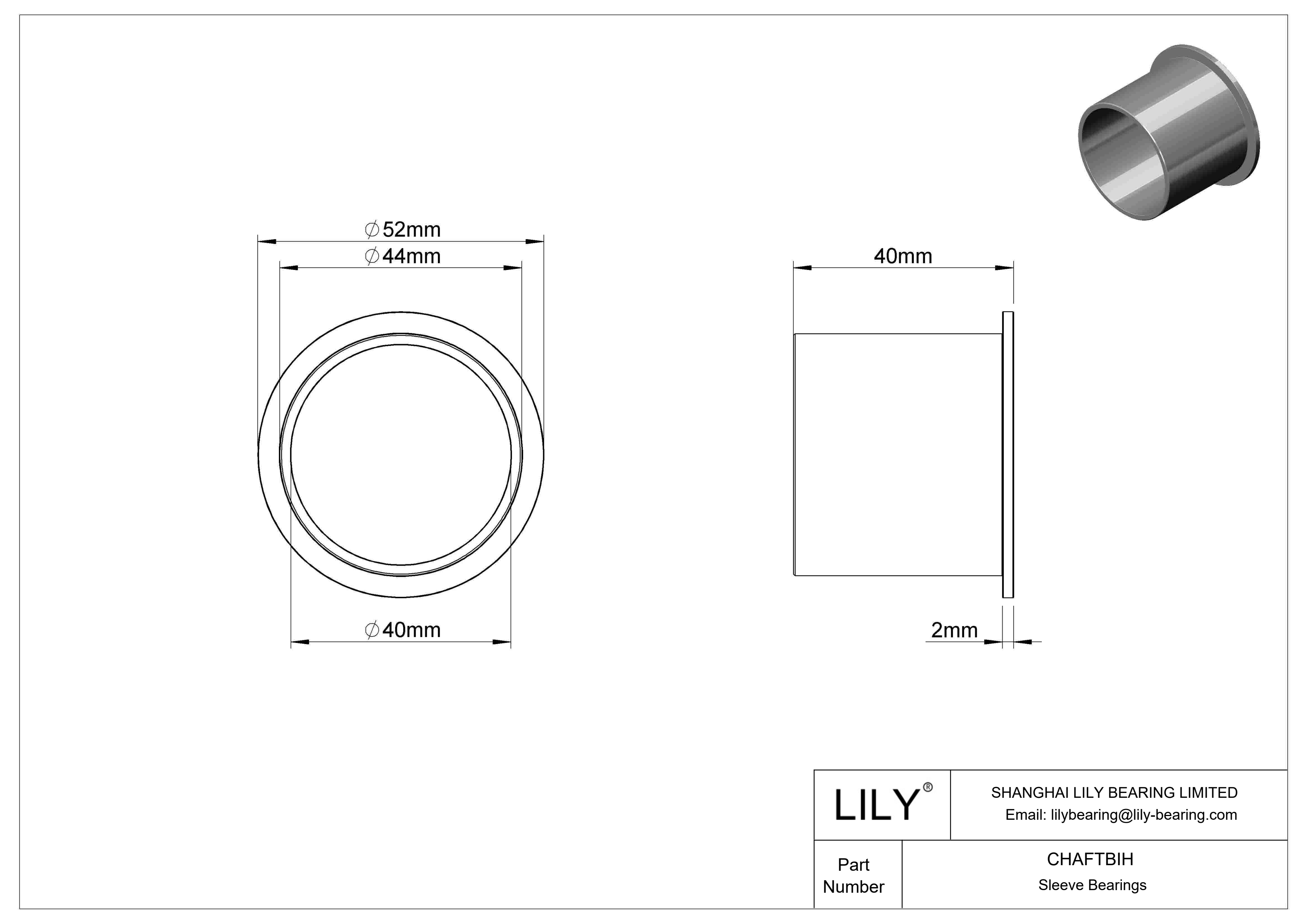 CHAFTBIH 轻载干运转法兰滑动轴承 cad drawing