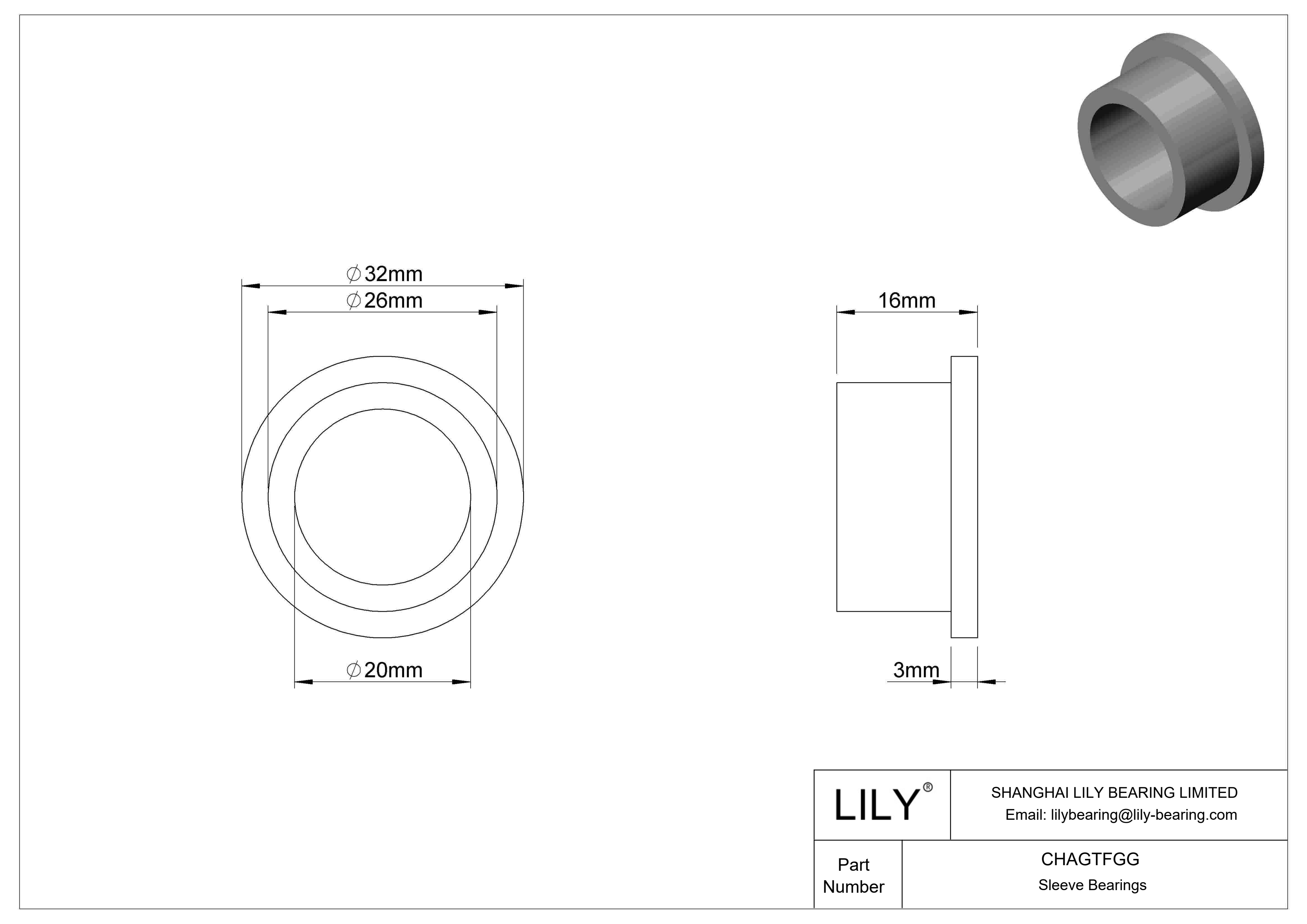 CHAGTFGG 超低摩擦干运转法兰滑动轴承 cad drawing