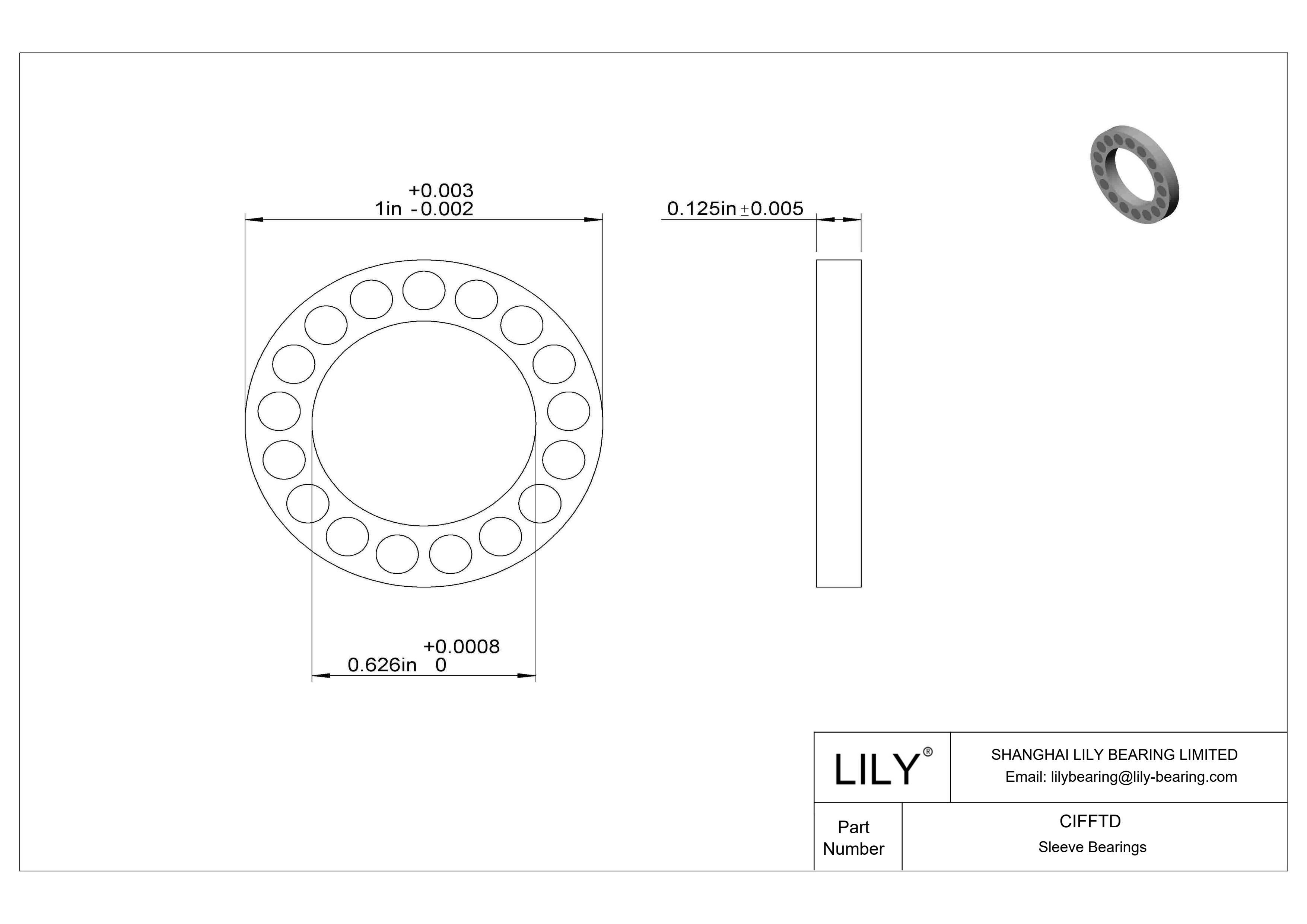 CIFFTD 高温干运转推力轴承 cad drawing