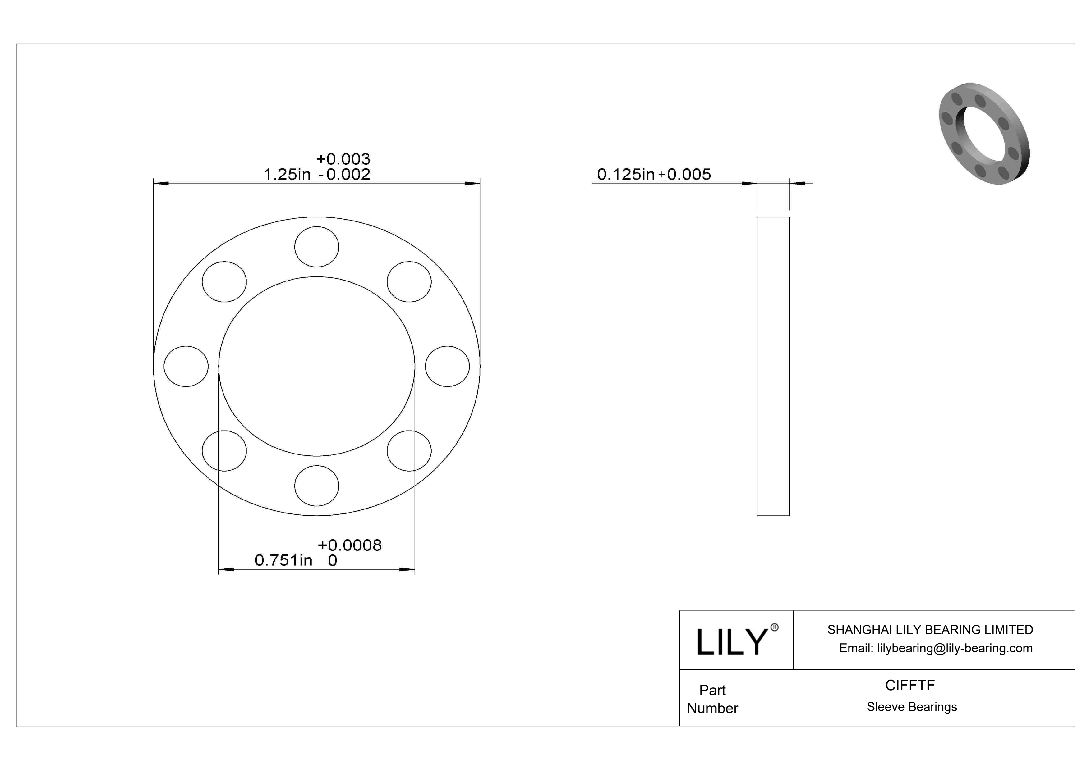 CIFFTF 高温干运转推力轴承 cad drawing