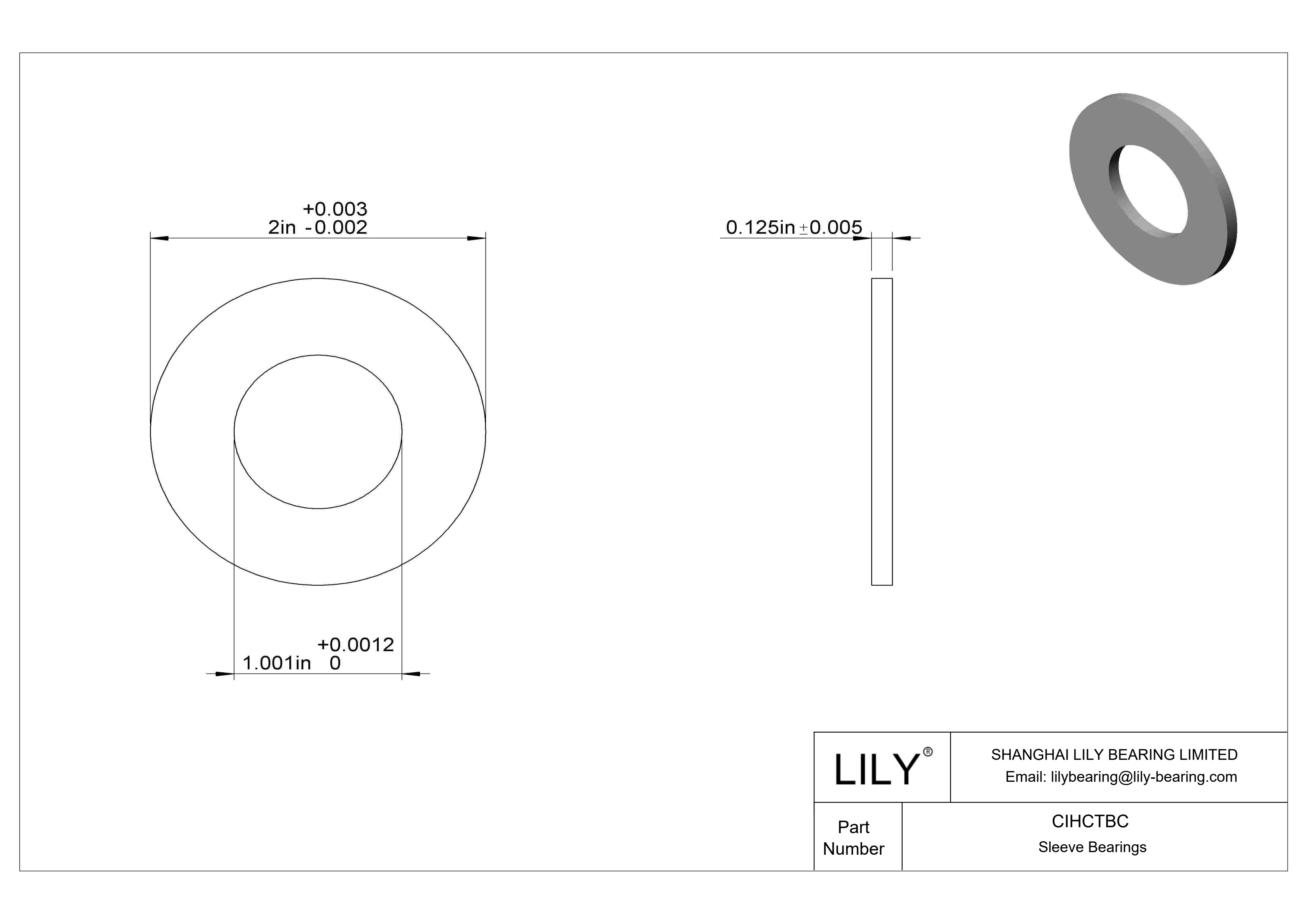 CIHCTBC 耐腐蚀推力轴承 cad drawing