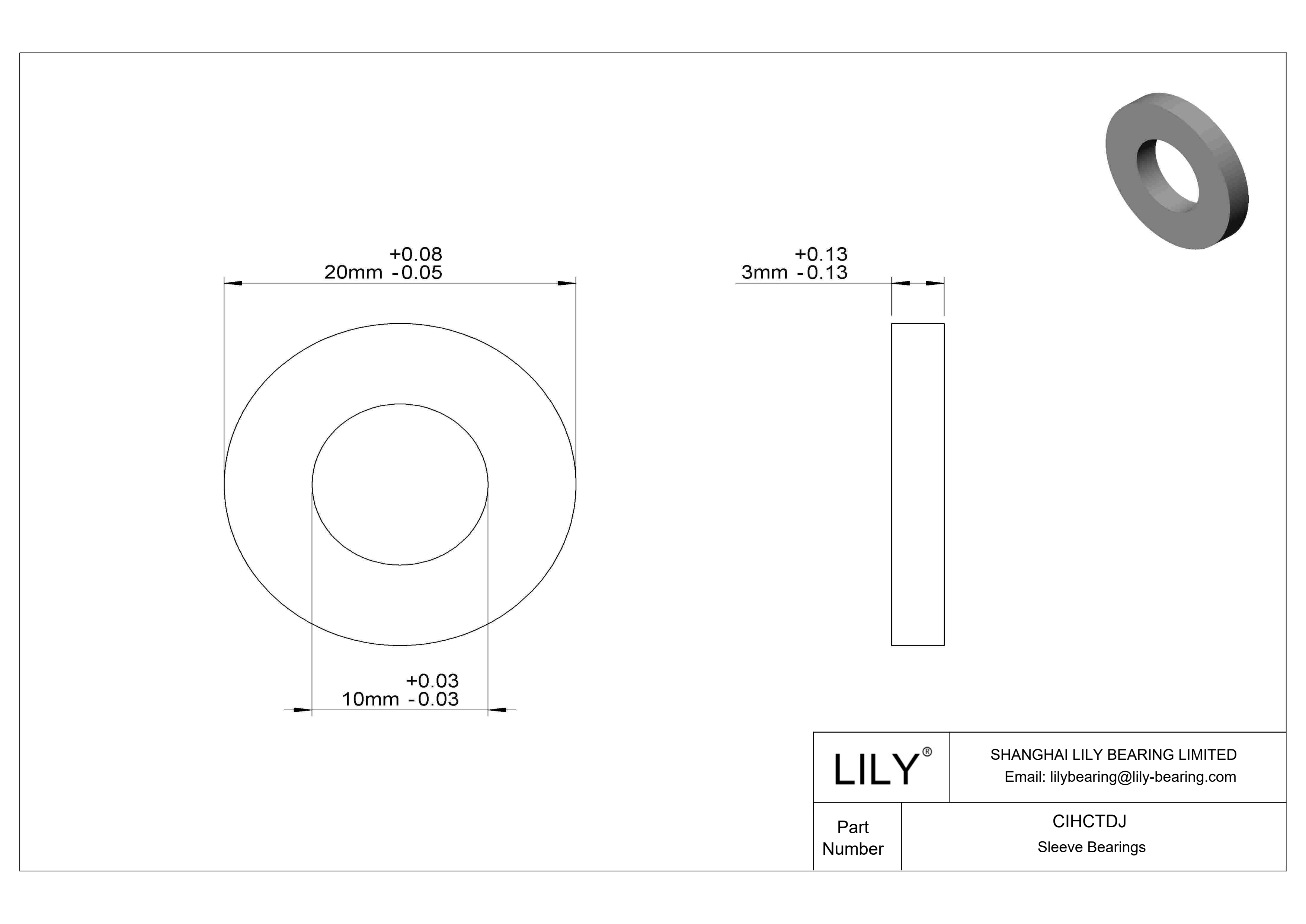 CIHCTDJ 耐腐蚀推力轴承 cad drawing