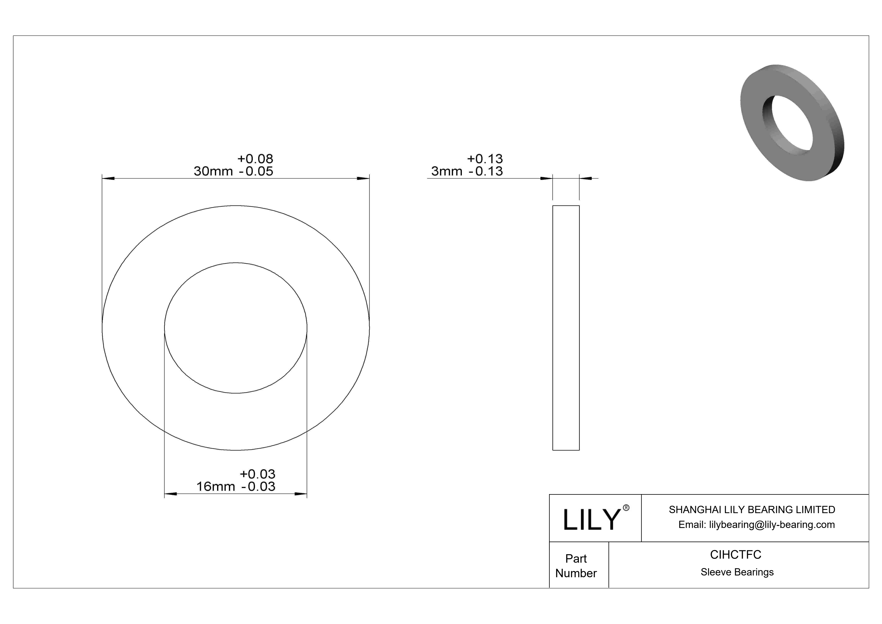 CIHCTFC 耐腐蚀推力轴承 cad drawing