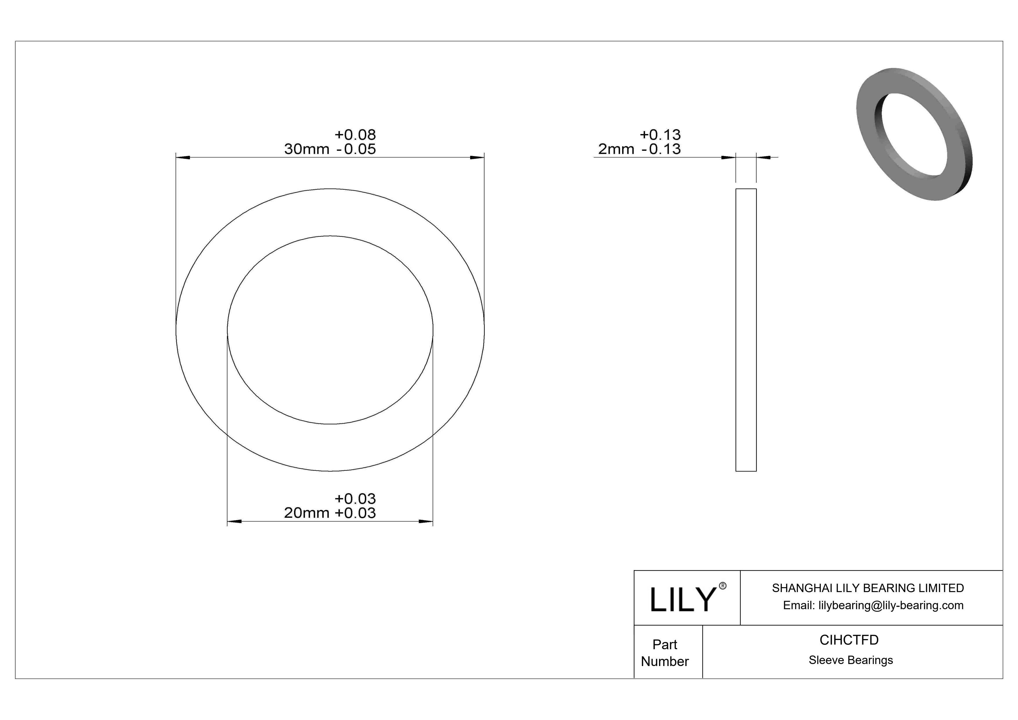 CIHCTFD 耐腐蚀推力轴承 cad drawing