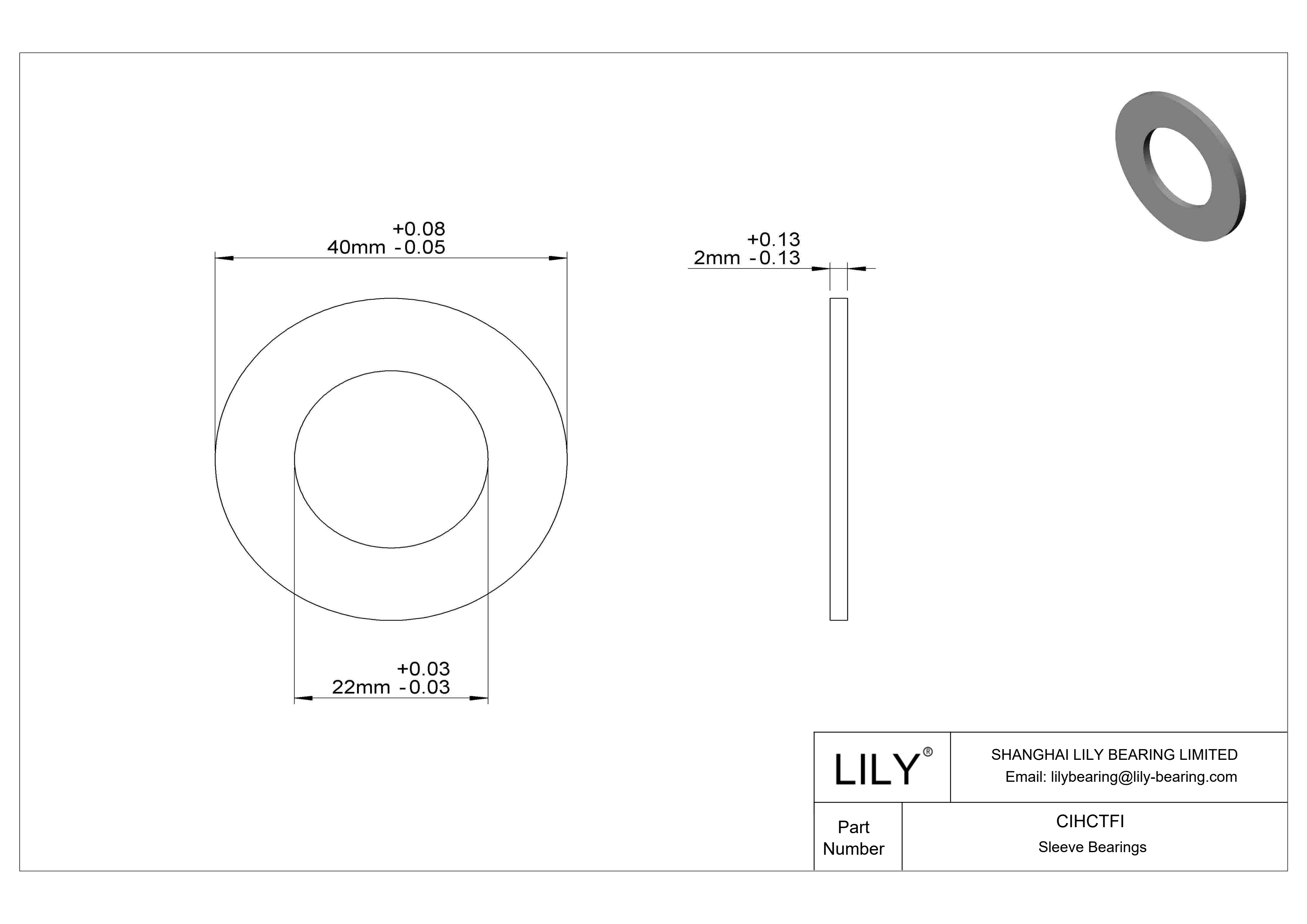 CIHCTFI 耐腐蚀推力轴承 cad drawing