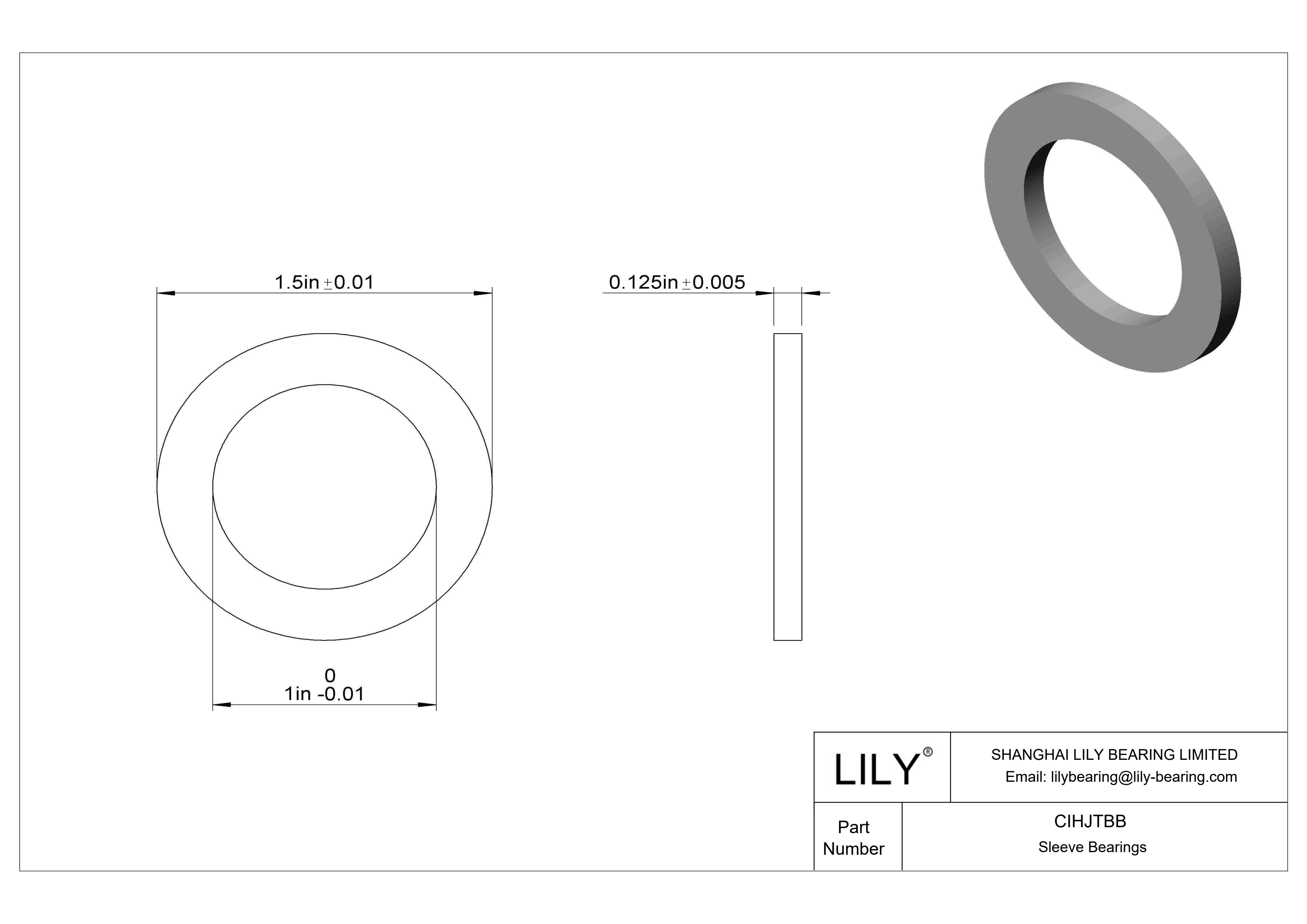 CIHJTBB 高负荷油浸推力轴承 cad drawing