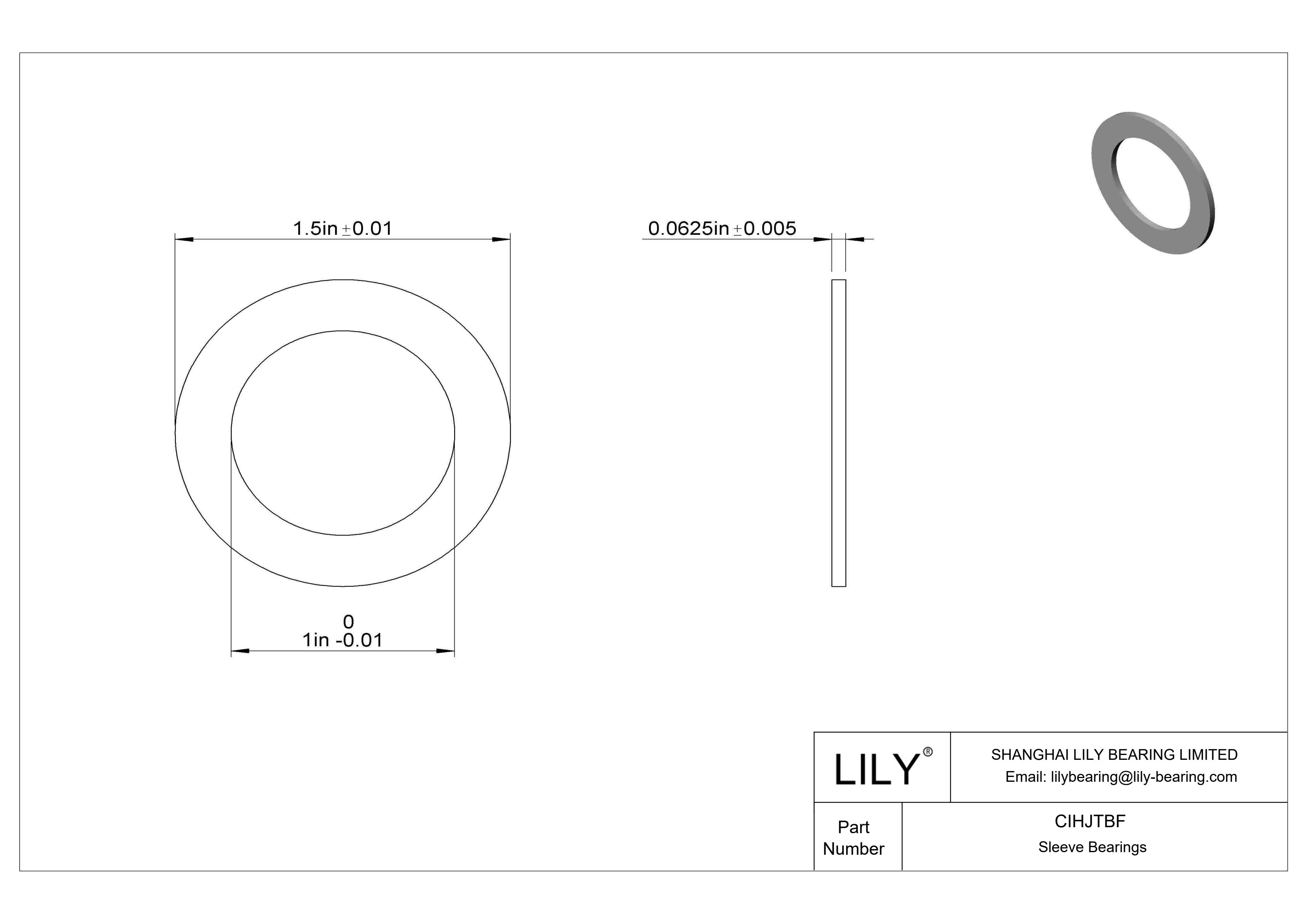 CIHJTBF 高负荷油浸推力轴承 cad drawing