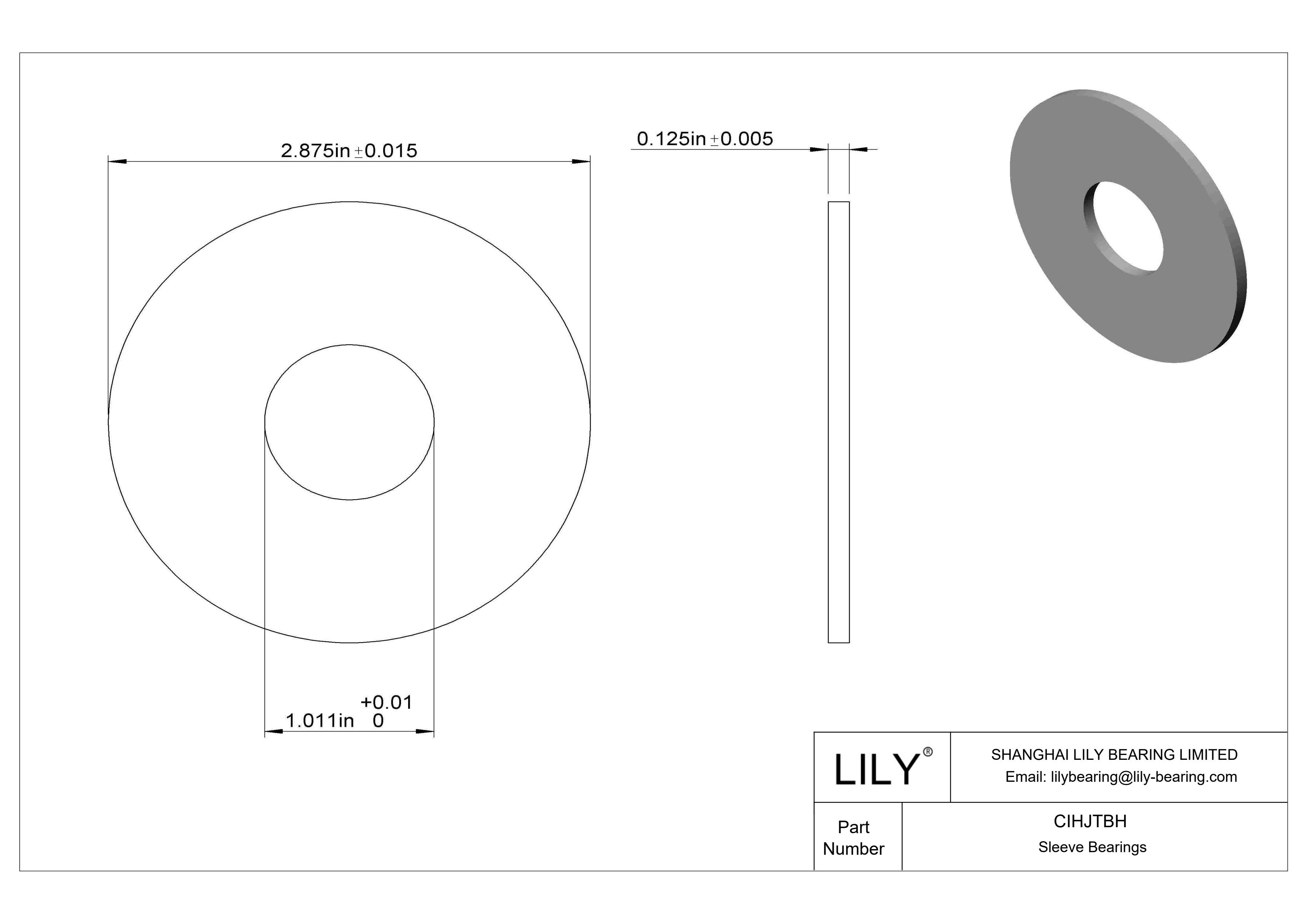 CIHJTBH 高负荷油浸推力轴承 cad drawing