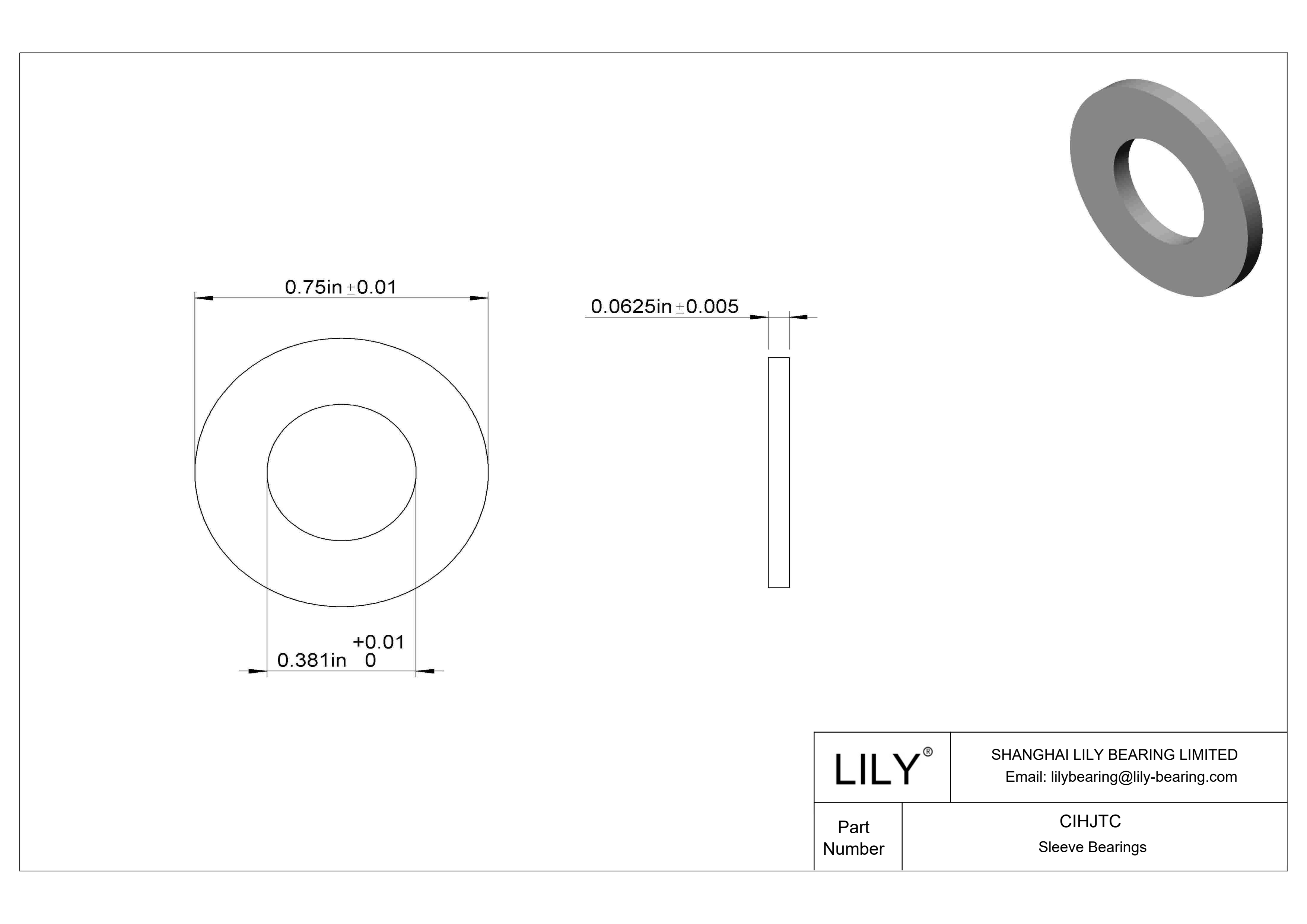 CIHJTC 高负荷油浸推力轴承 cad drawing