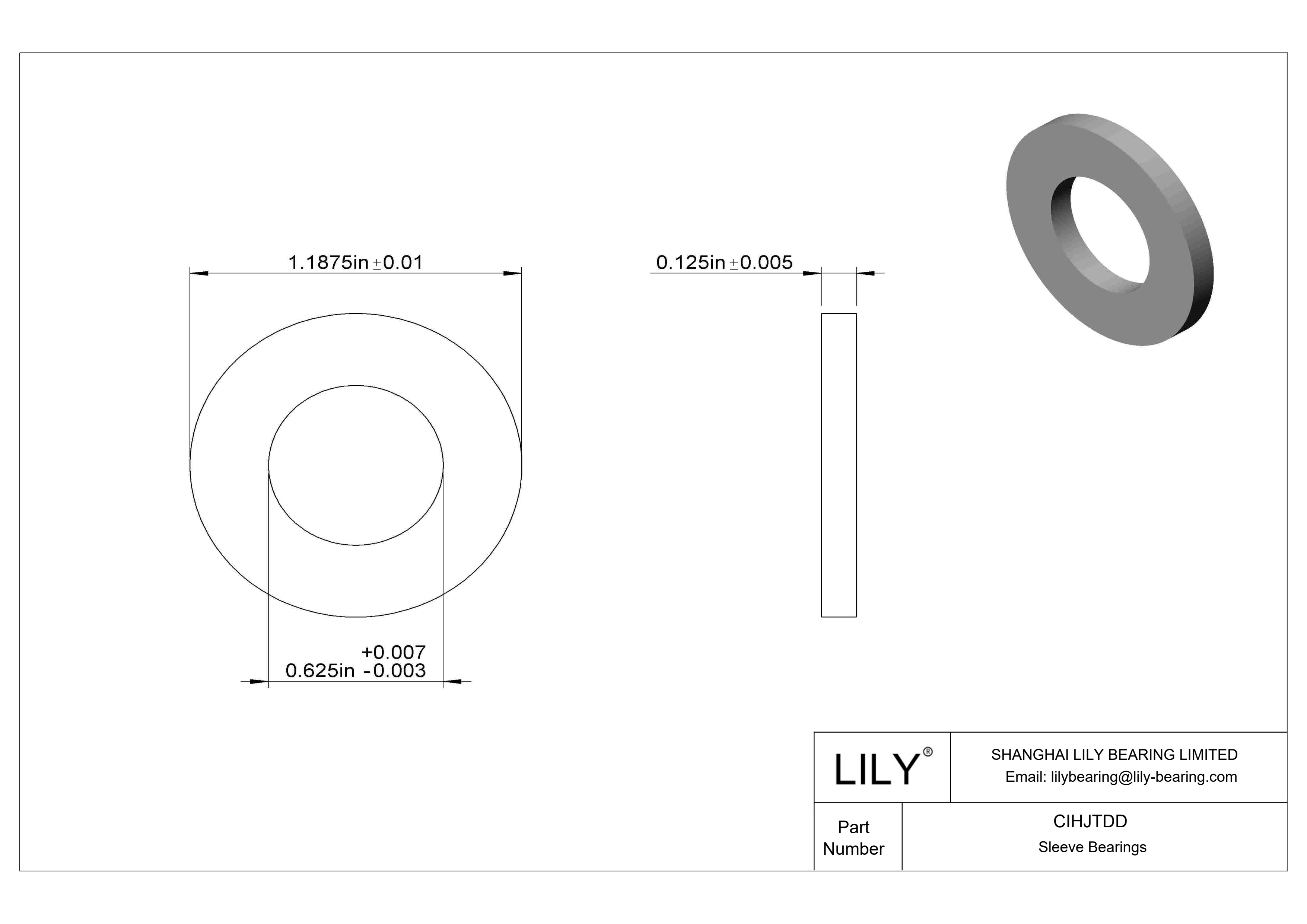 CIHJTDD 高负荷油浸推力轴承 cad drawing