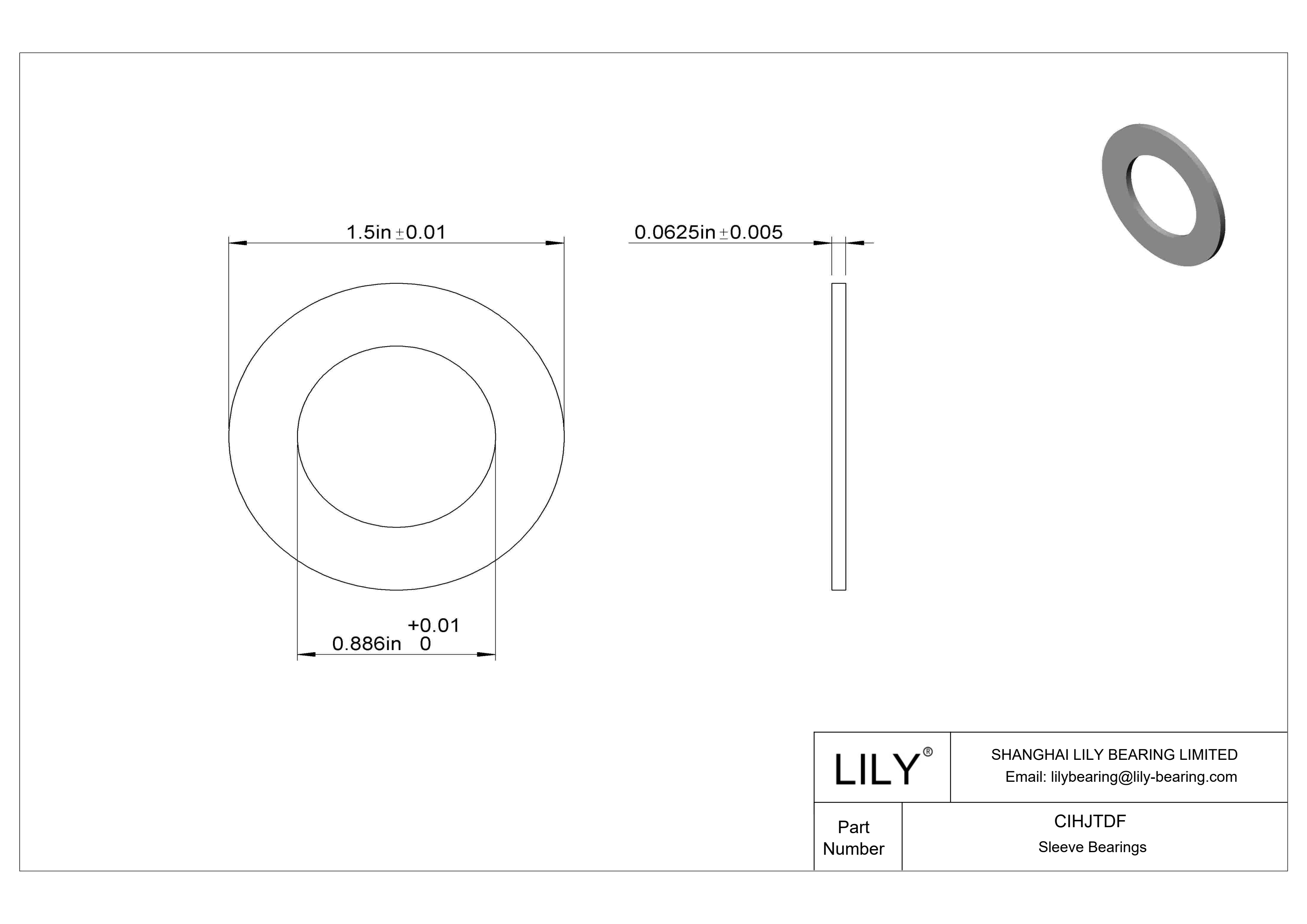 CIHJTDF 高负荷油浸推力轴承 cad drawing