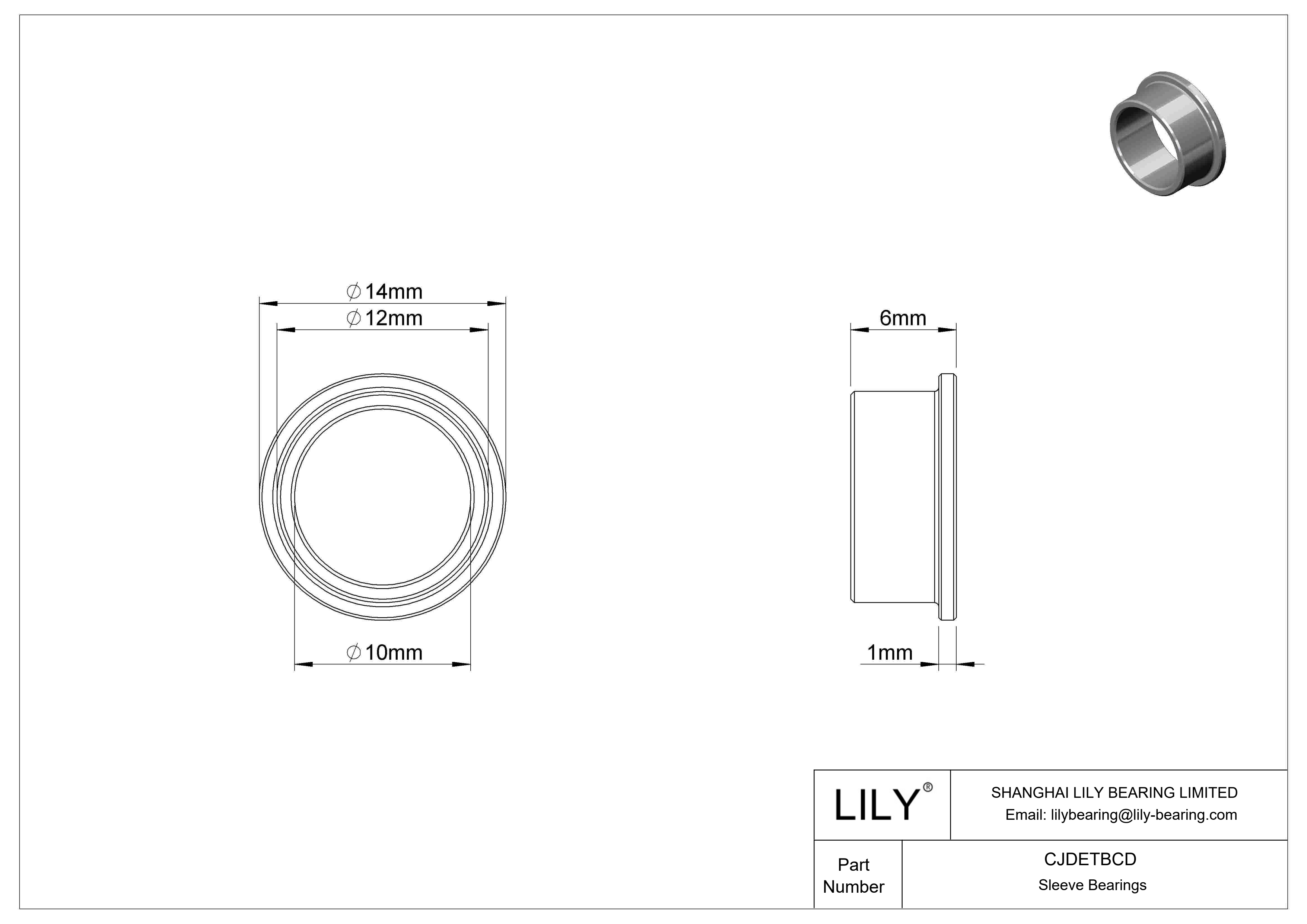 CJDETBCD 耐腐蚀法兰滑动轴承 cad drawing