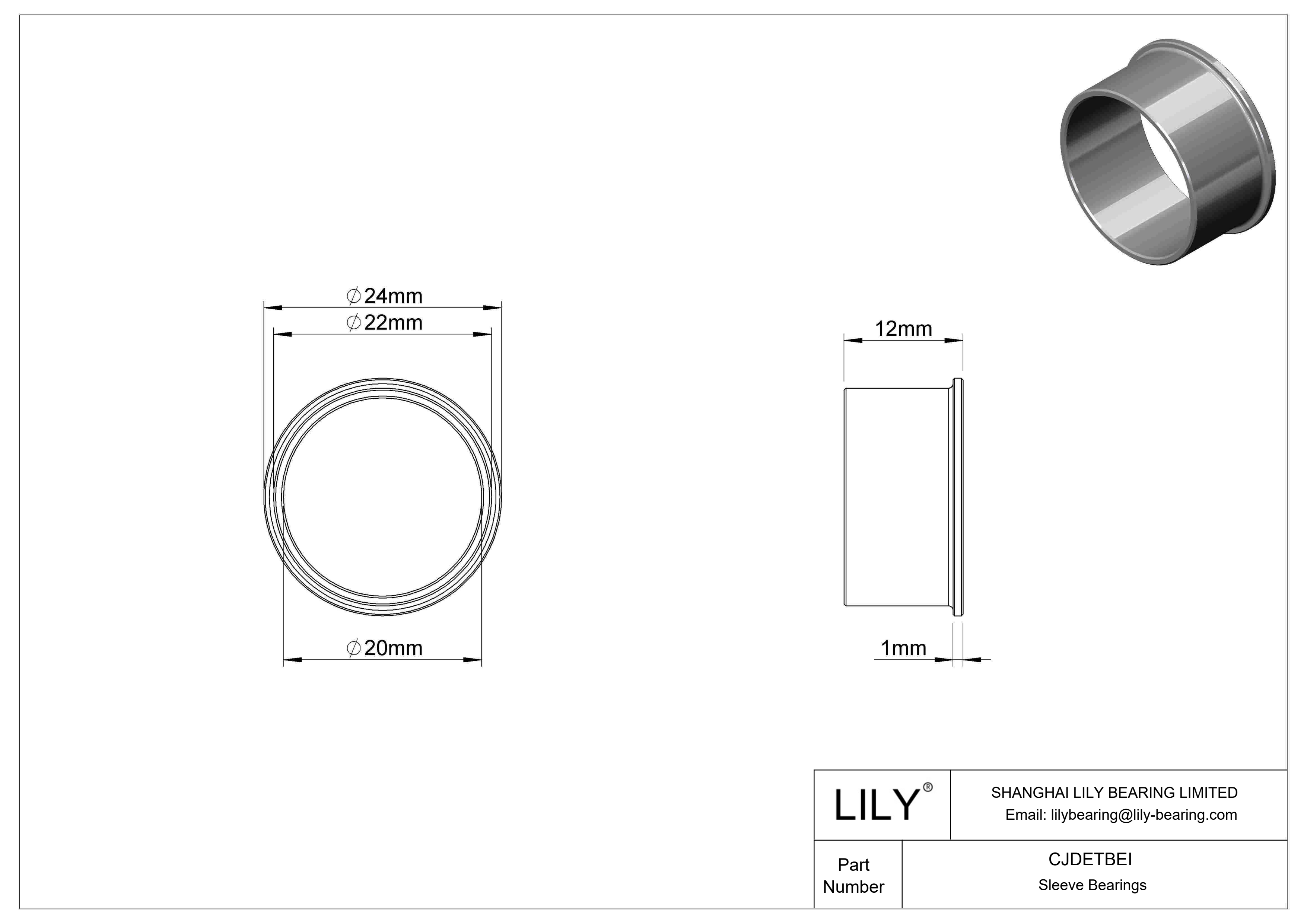 CJDETBEI 耐腐蚀法兰滑动轴承 cad drawing