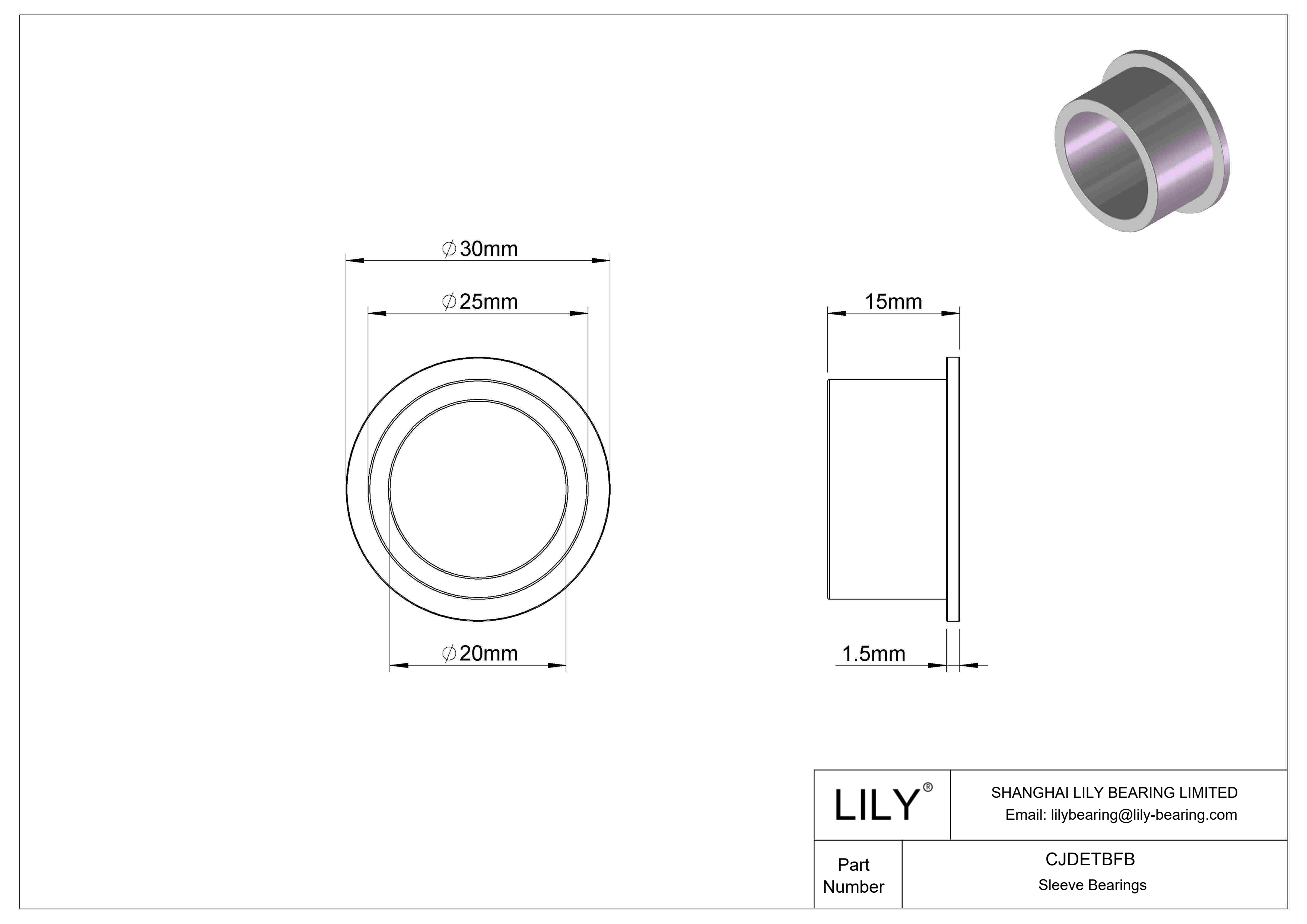 CJDETBFB 耐腐蚀法兰滑动轴承 cad drawing