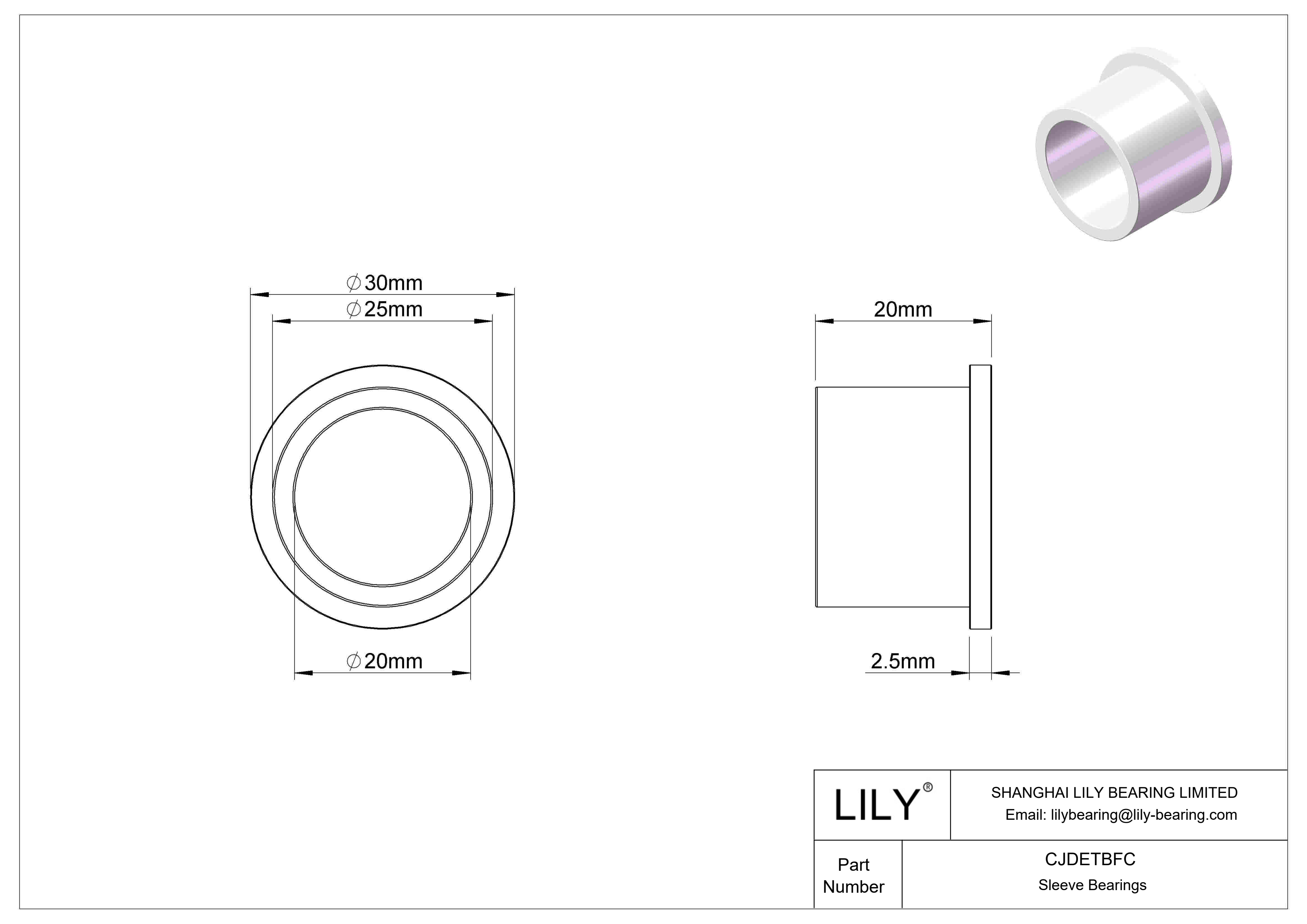 CJDETBFC 耐腐蚀法兰滑动轴承 cad drawing