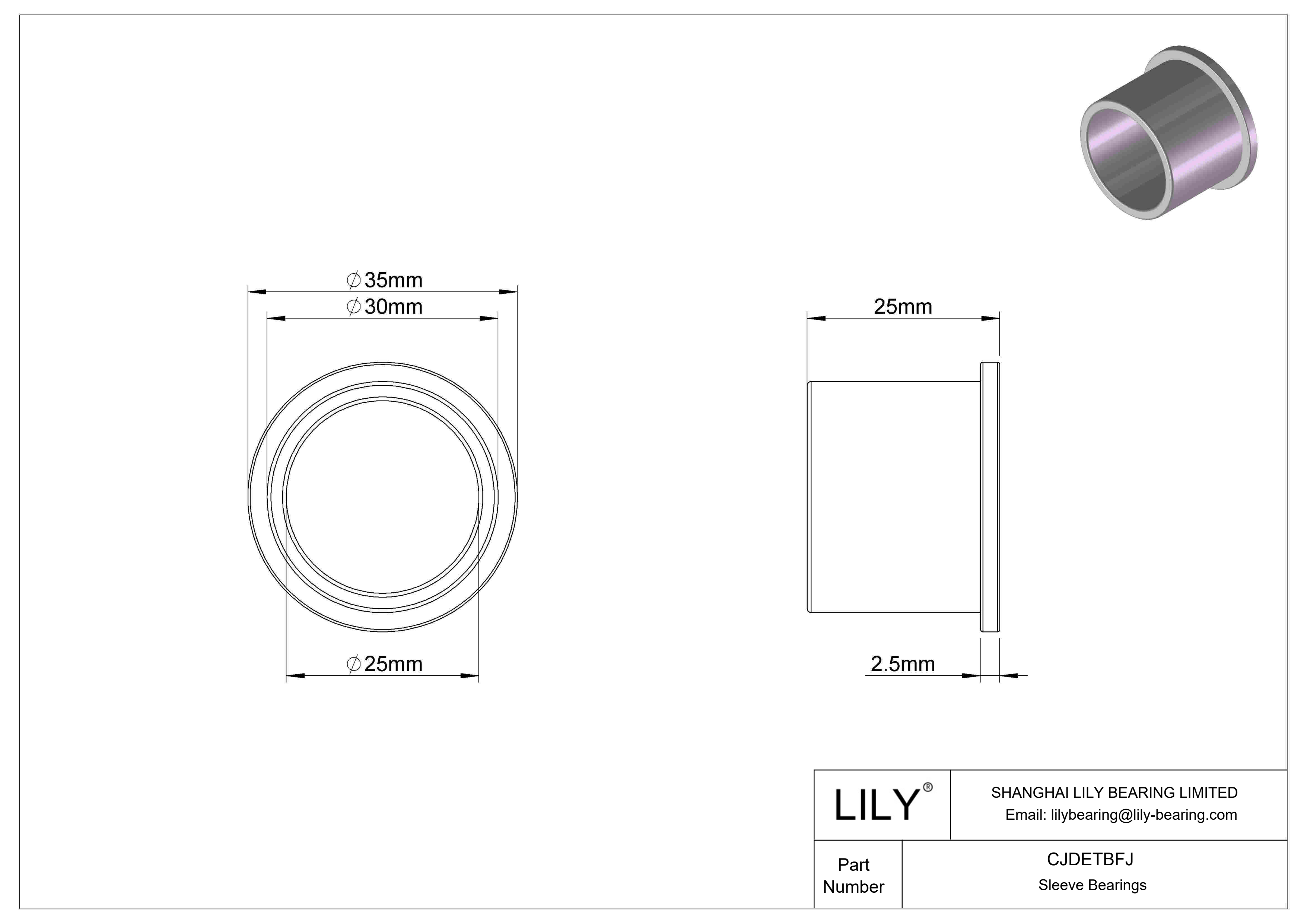 CJDETBFJ 耐腐蚀法兰滑动轴承 cad drawing