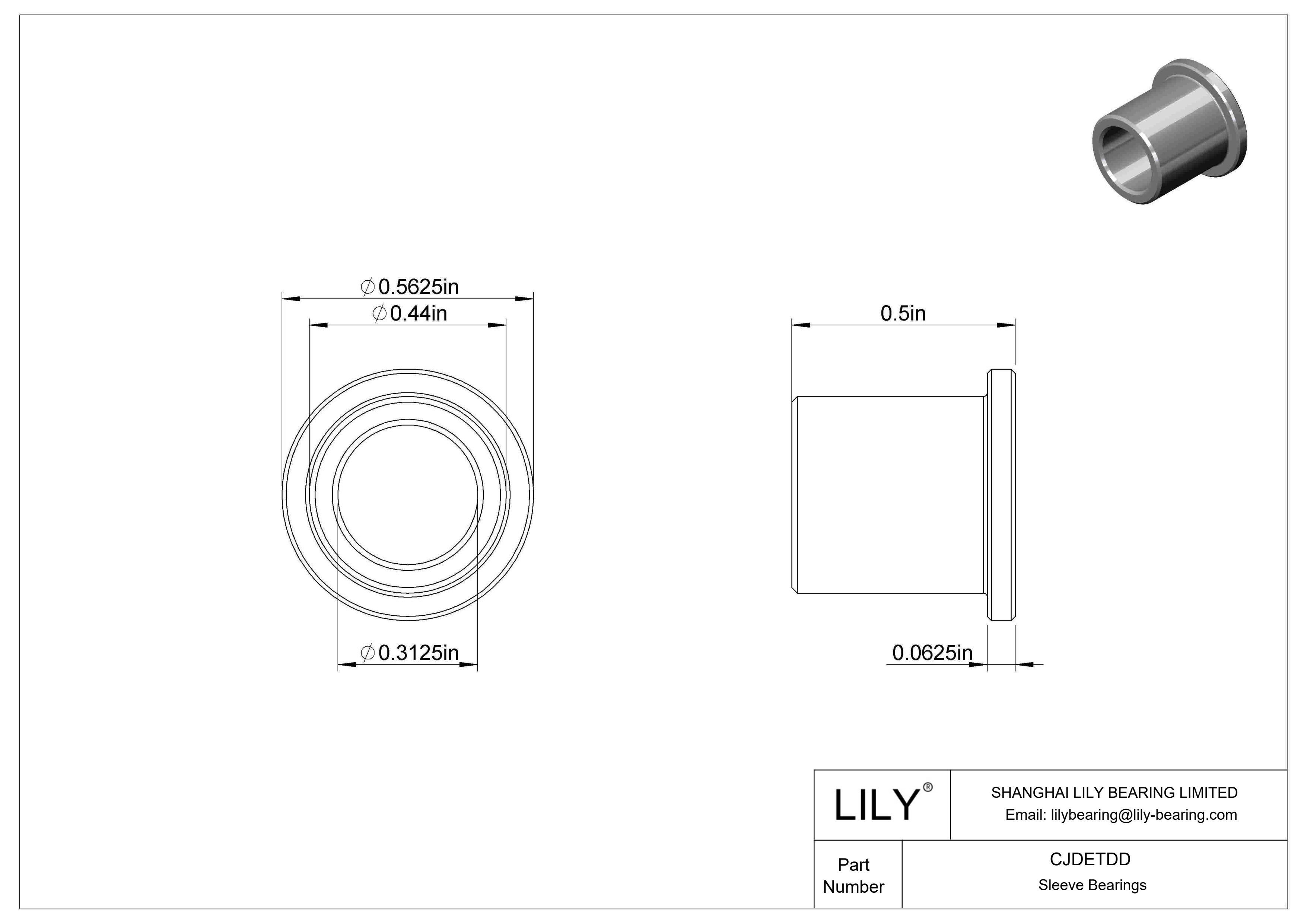 CJDETDD 耐腐蚀法兰滑动轴承 cad drawing