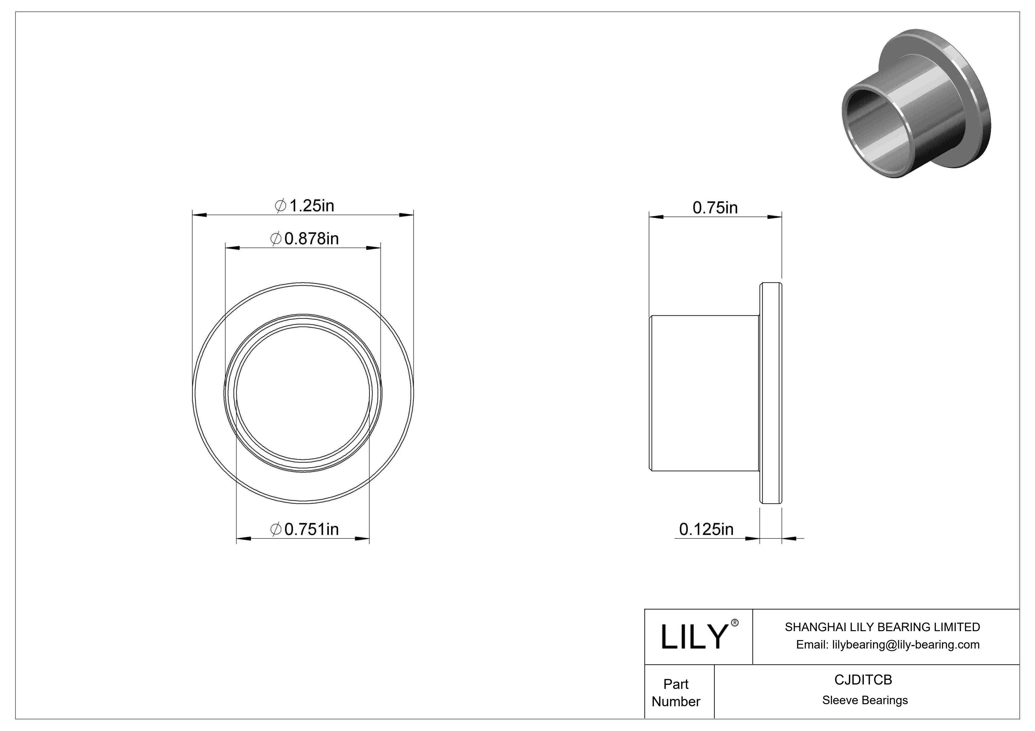 CJDITCB 高负荷油浸法兰滑动轴承 cad drawing