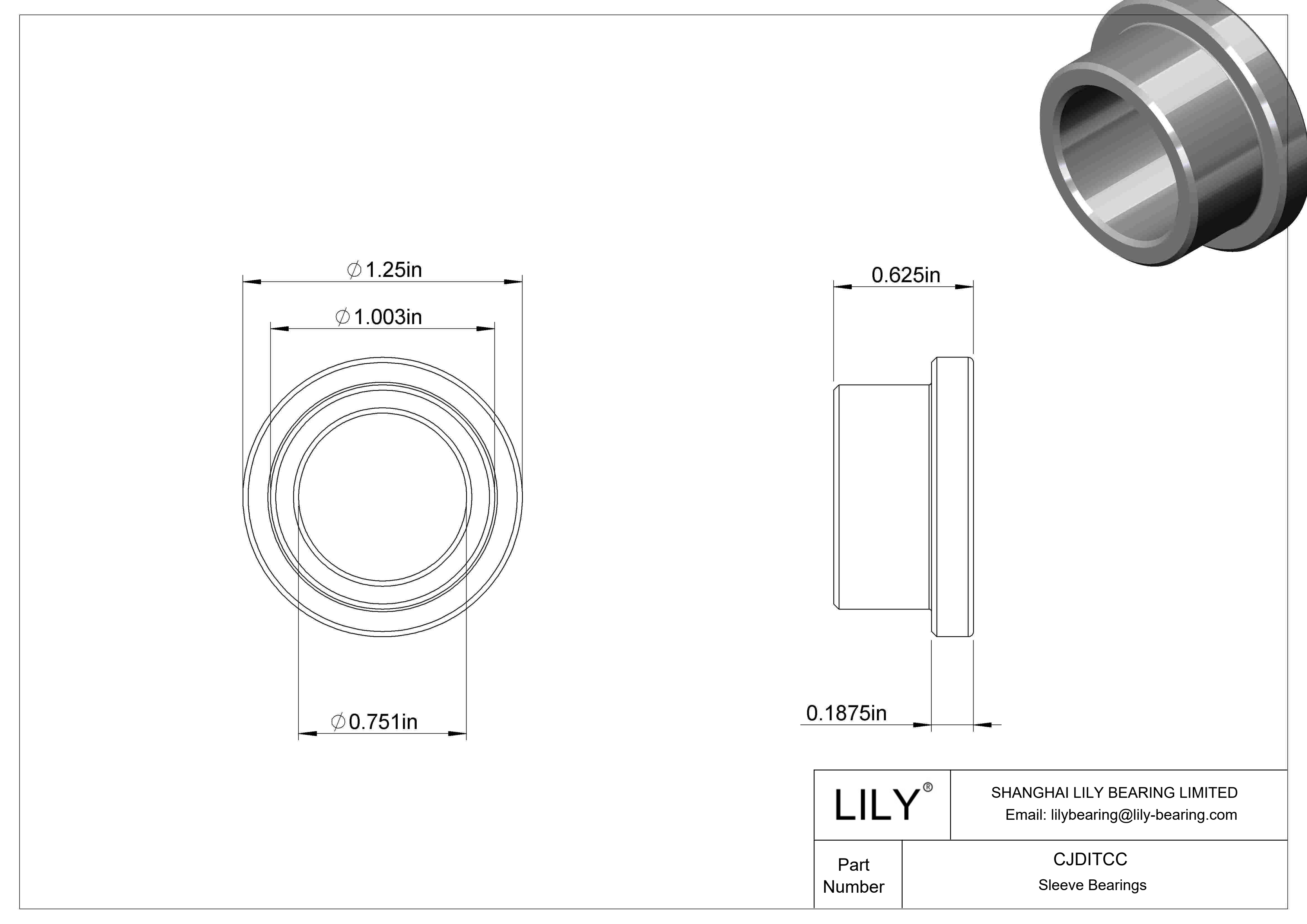 CJDITCC 高负荷油浸法兰滑动轴承 cad drawing