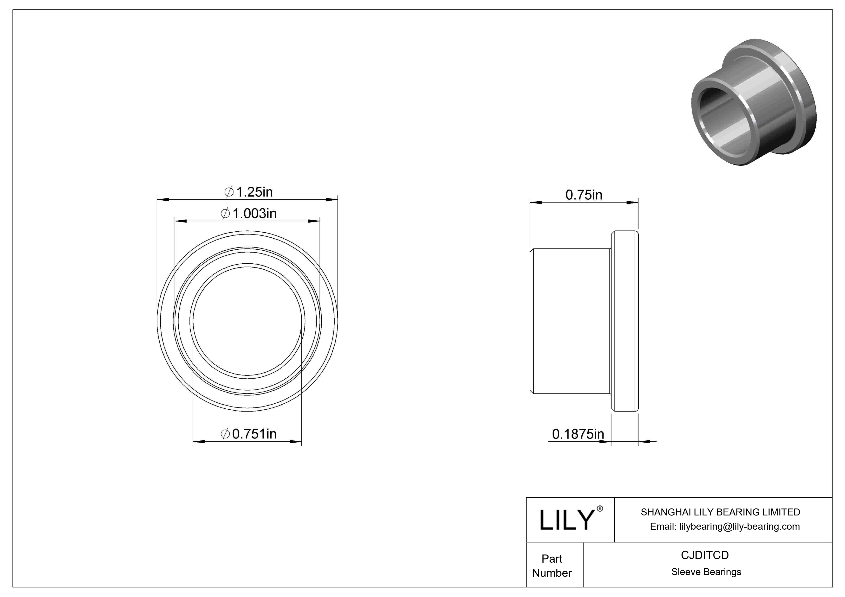 CJDITCD 高负荷油浸法兰滑动轴承 cad drawing