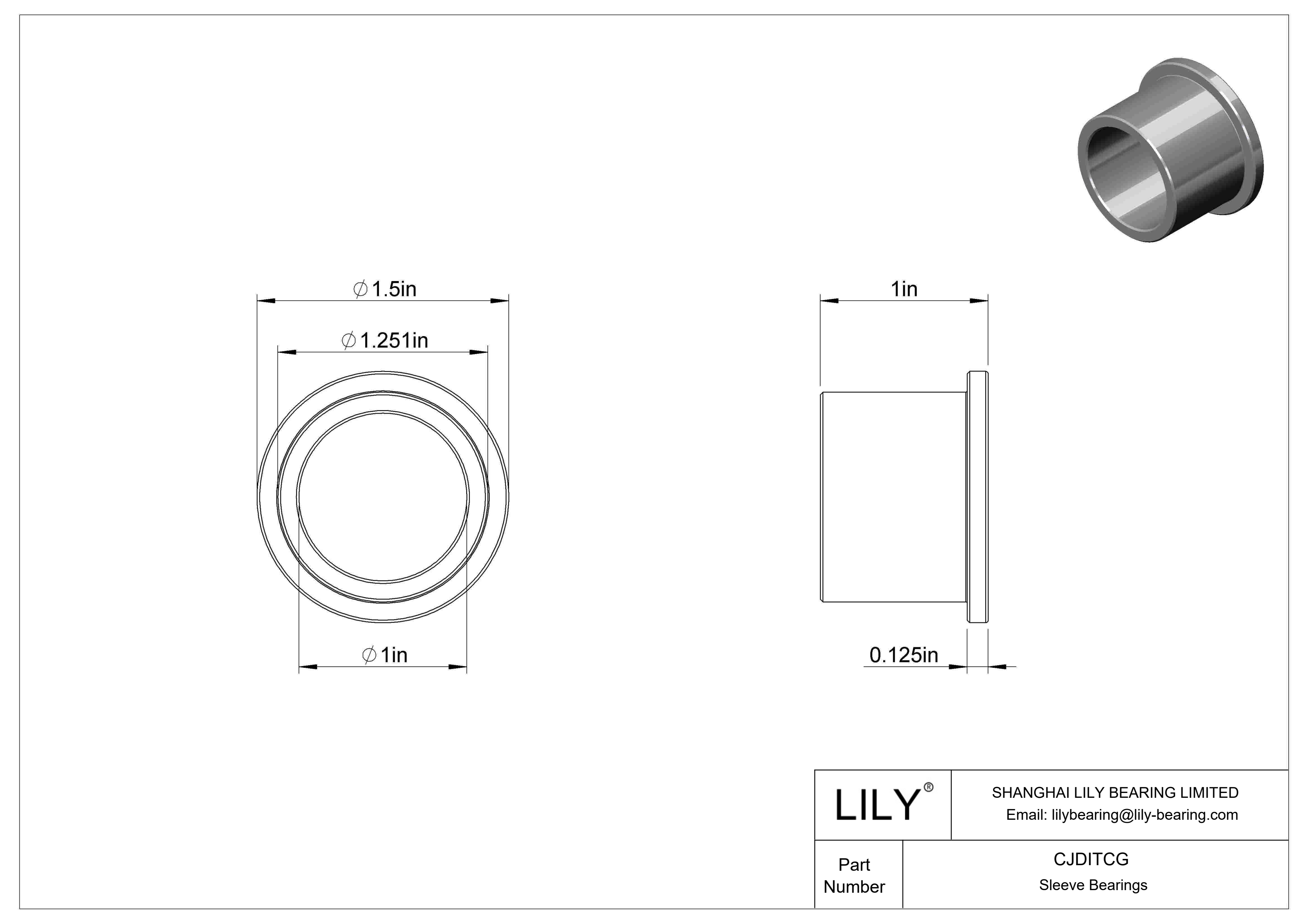 CJDITCG 高负荷油浸法兰滑动轴承 cad drawing