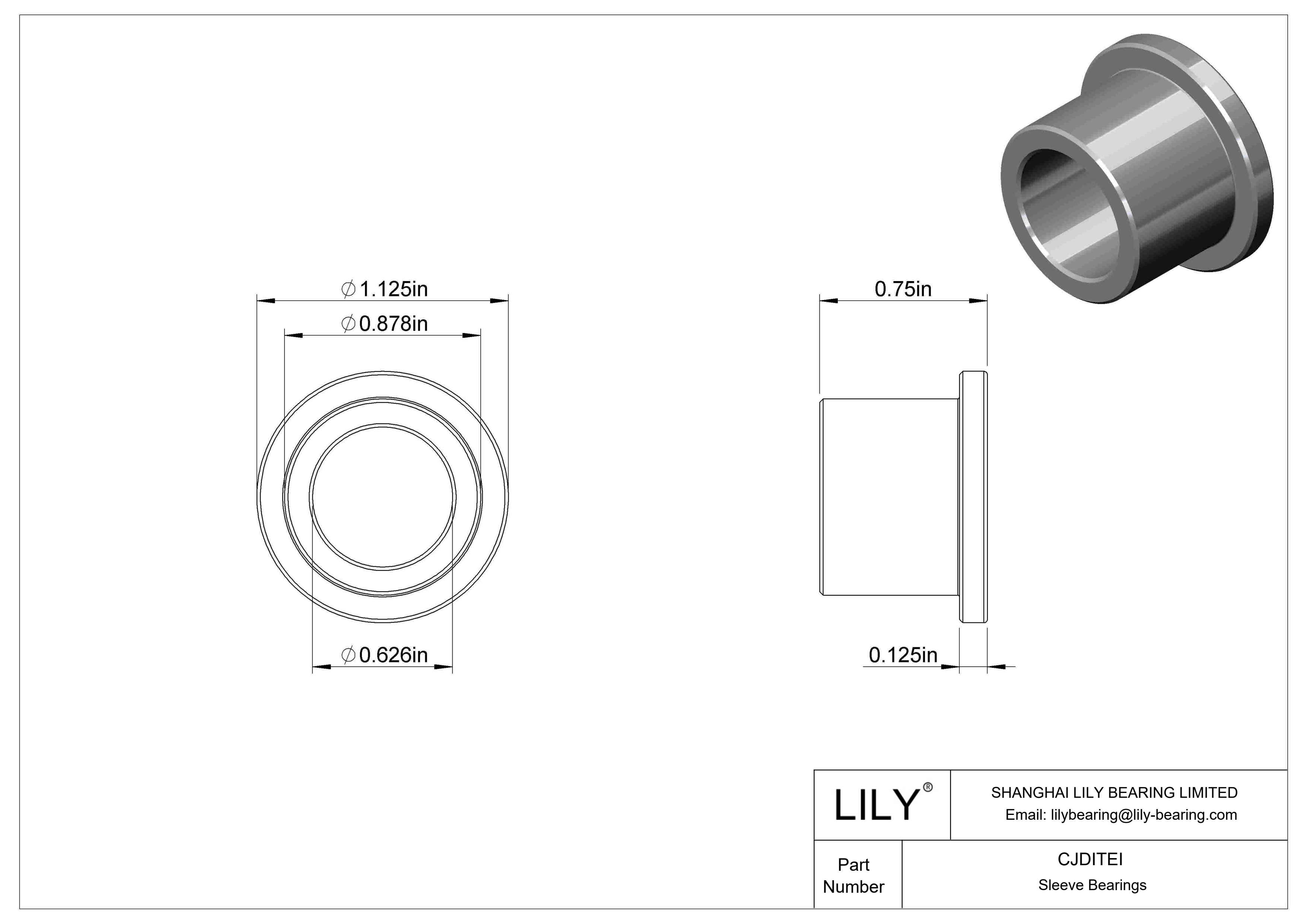 CJDITEI 高负荷油浸法兰滑动轴承 cad drawing