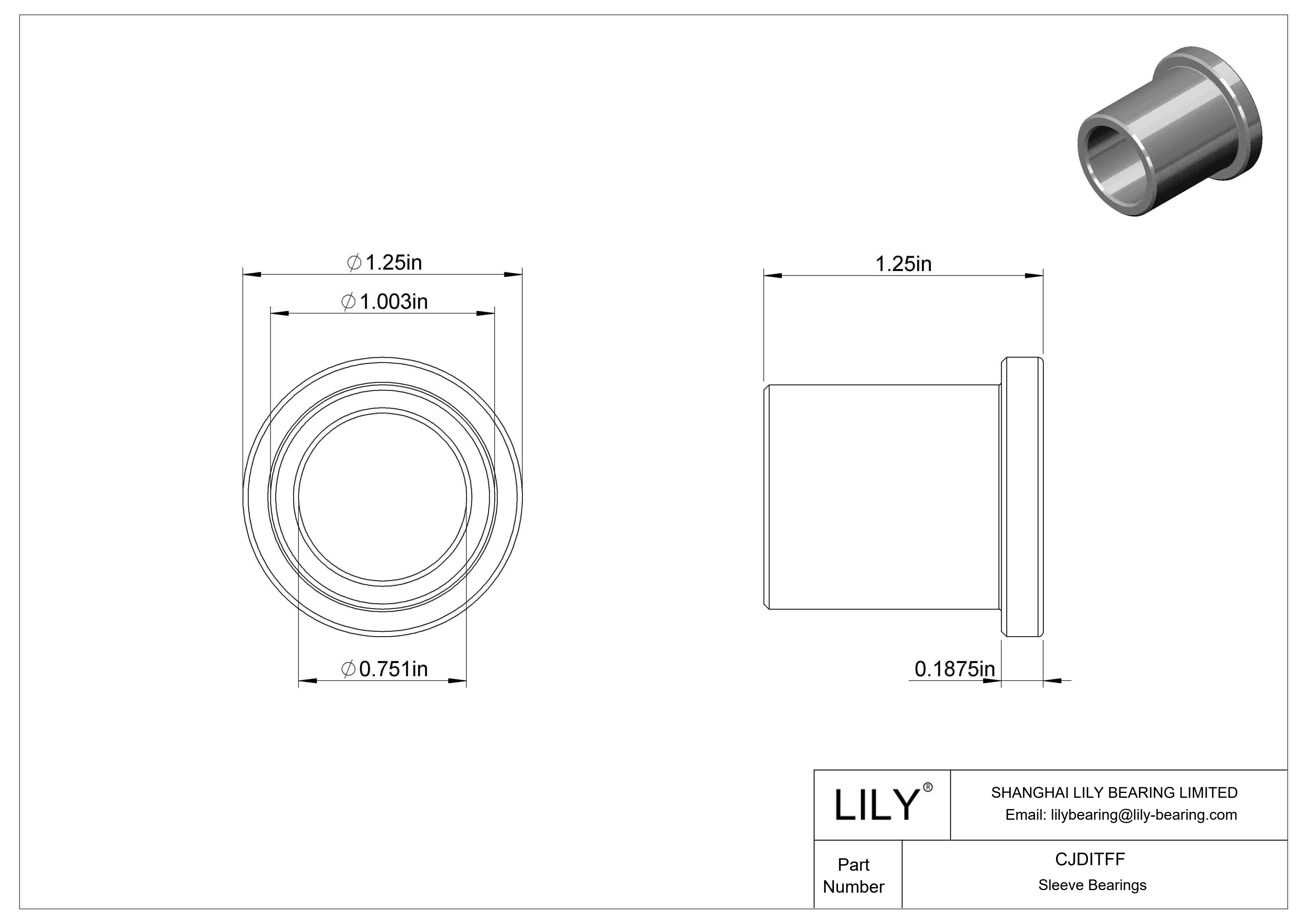 CJDITFF 高负荷油浸法兰滑动轴承 cad drawing