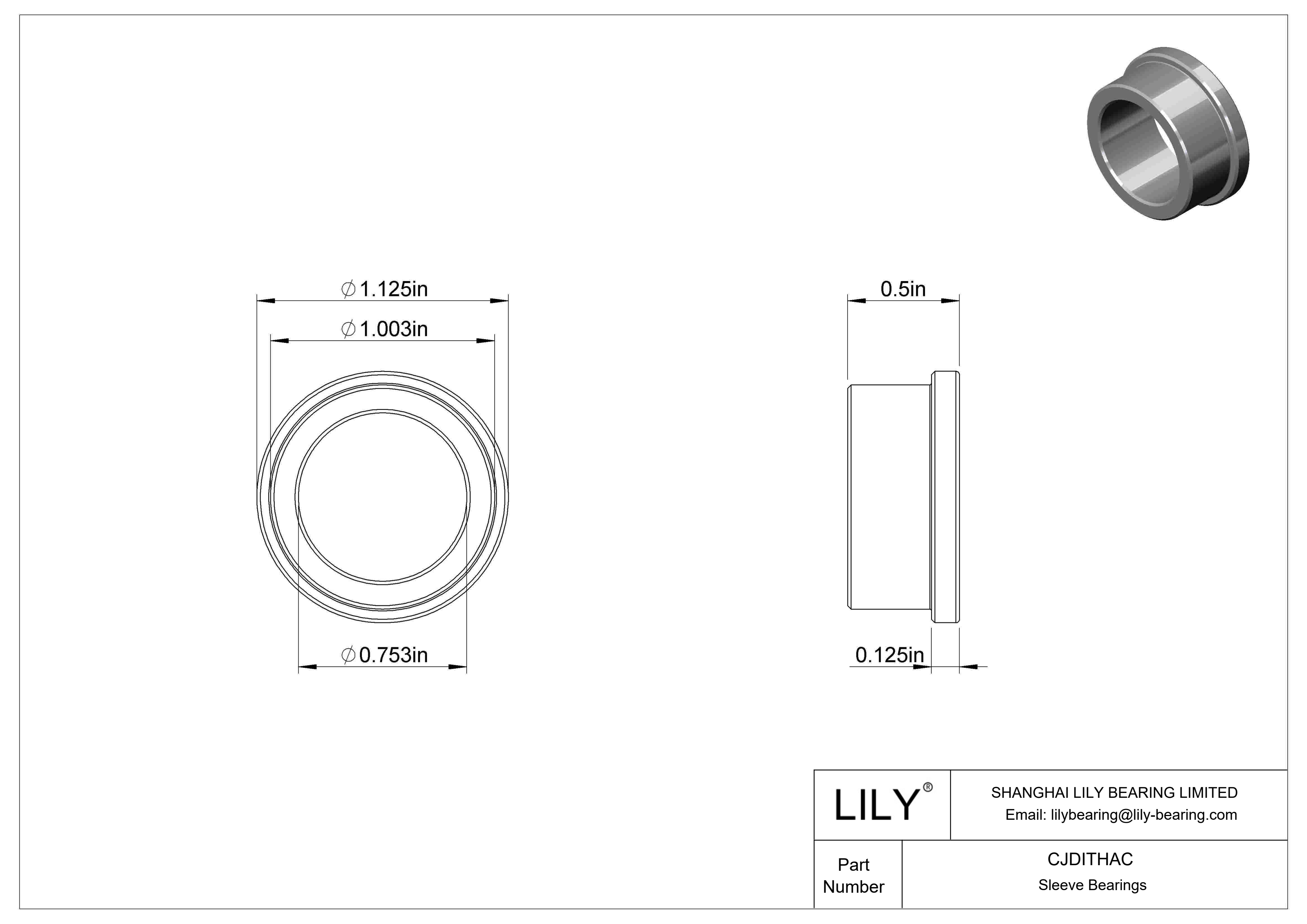 CJDITHAC 高负荷油浸法兰滑动轴承 cad drawing