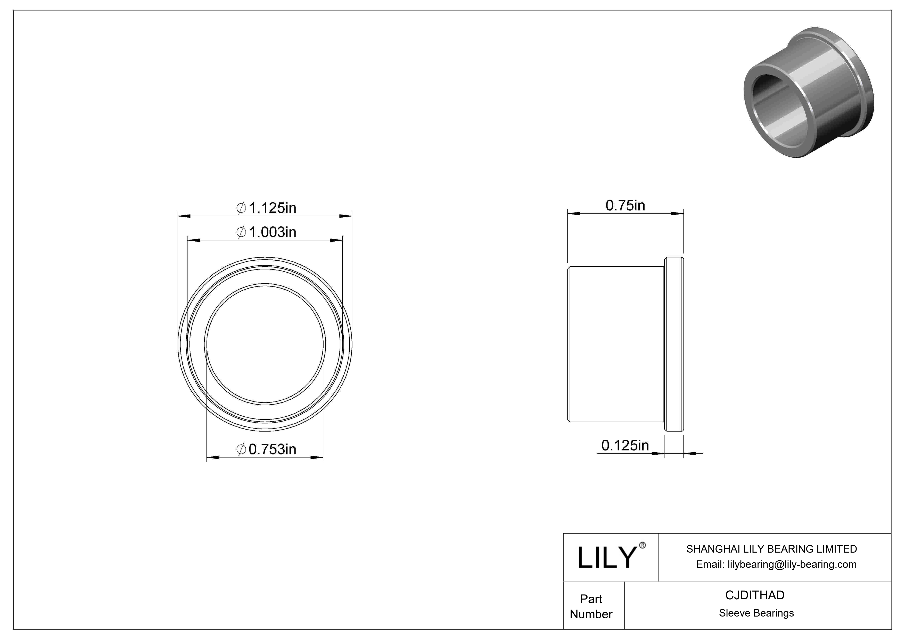 CJDITHAD 高负荷油浸法兰滑动轴承 cad drawing