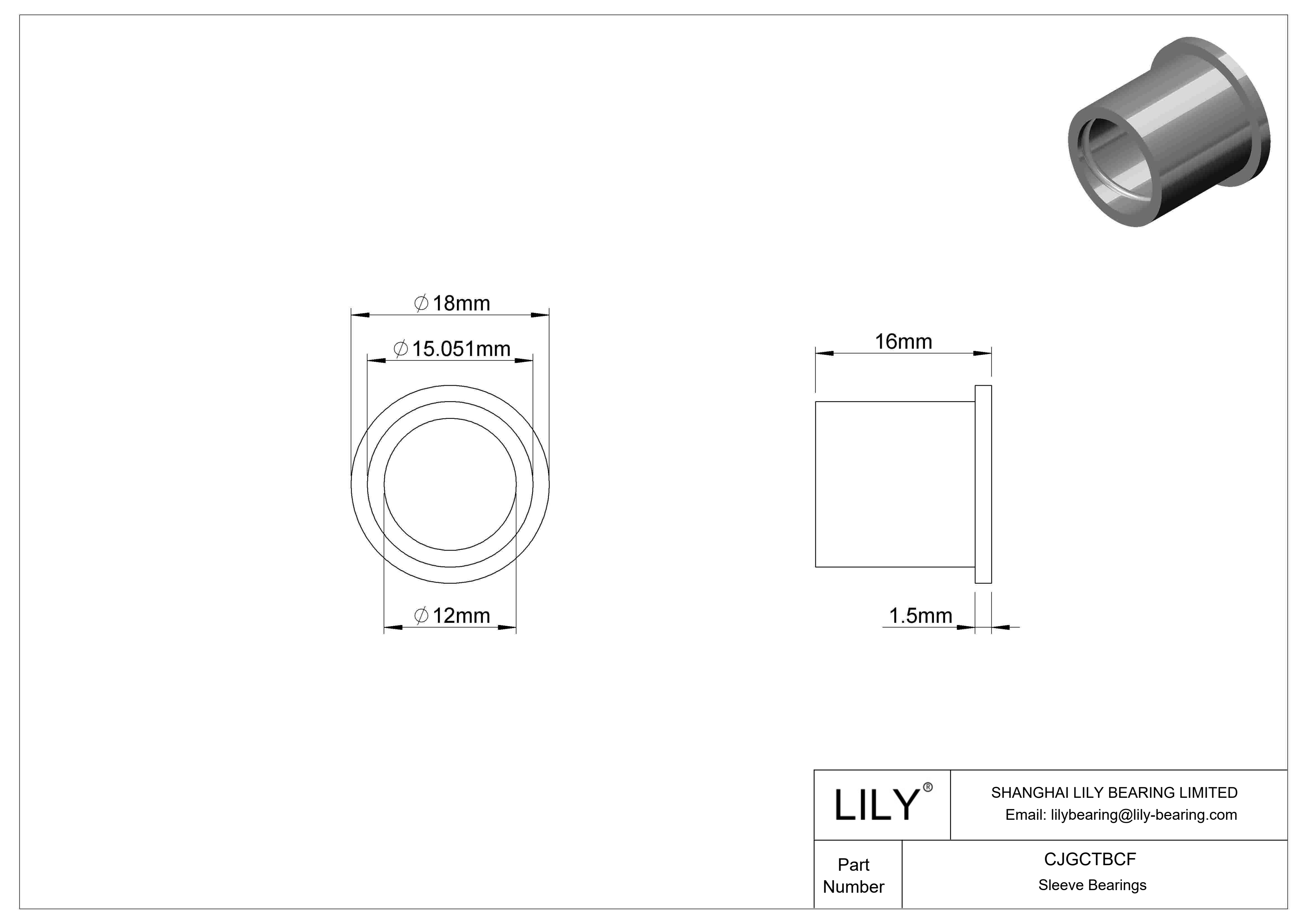 CJGCTBCF 高温干运转法兰滑动轴承 cad drawing