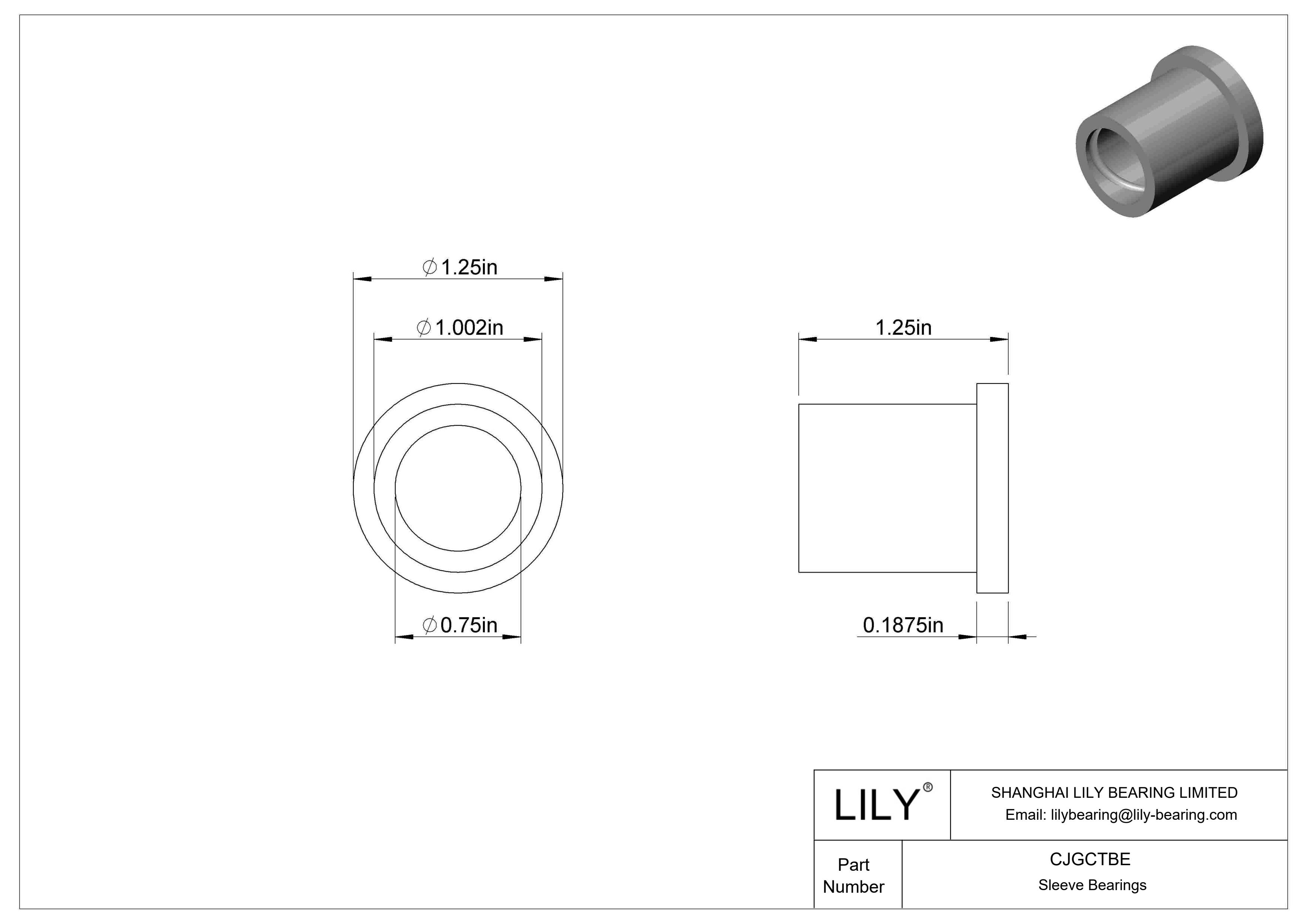 CJGCTBE 高温干运转法兰滑动轴承 cad drawing