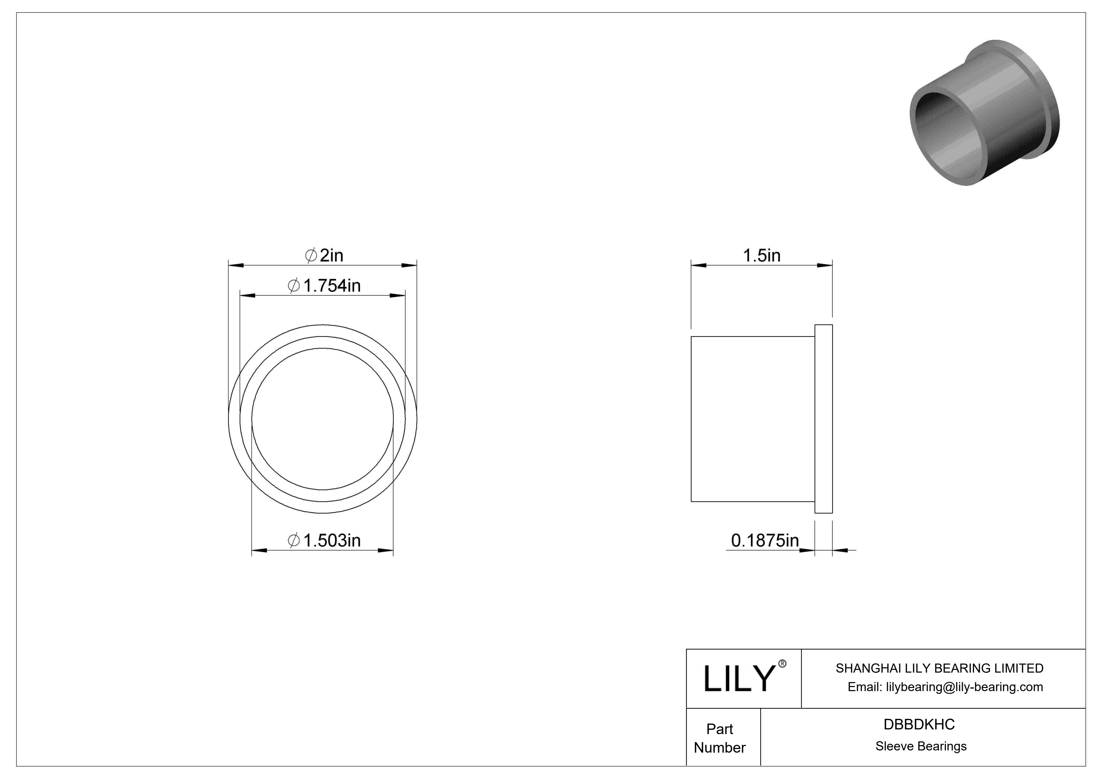 DBBDKHC 带认证的油浸式法兰滑动轴承 cad drawing