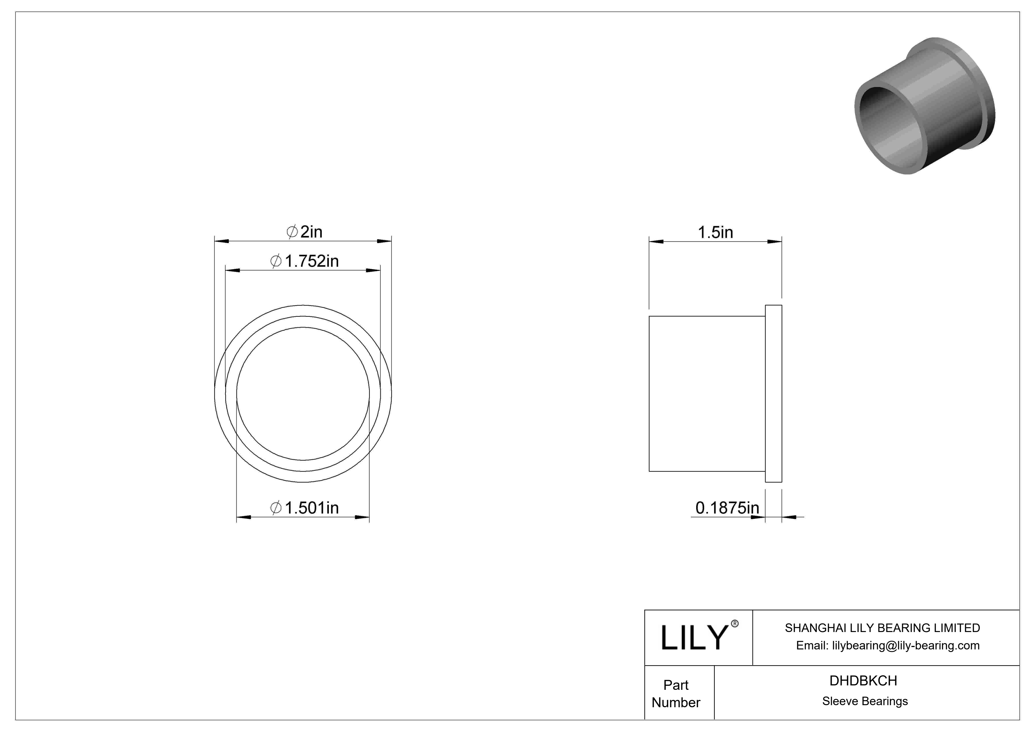 DHDBKCH 高负荷油浸法兰滑动轴承 cad drawing