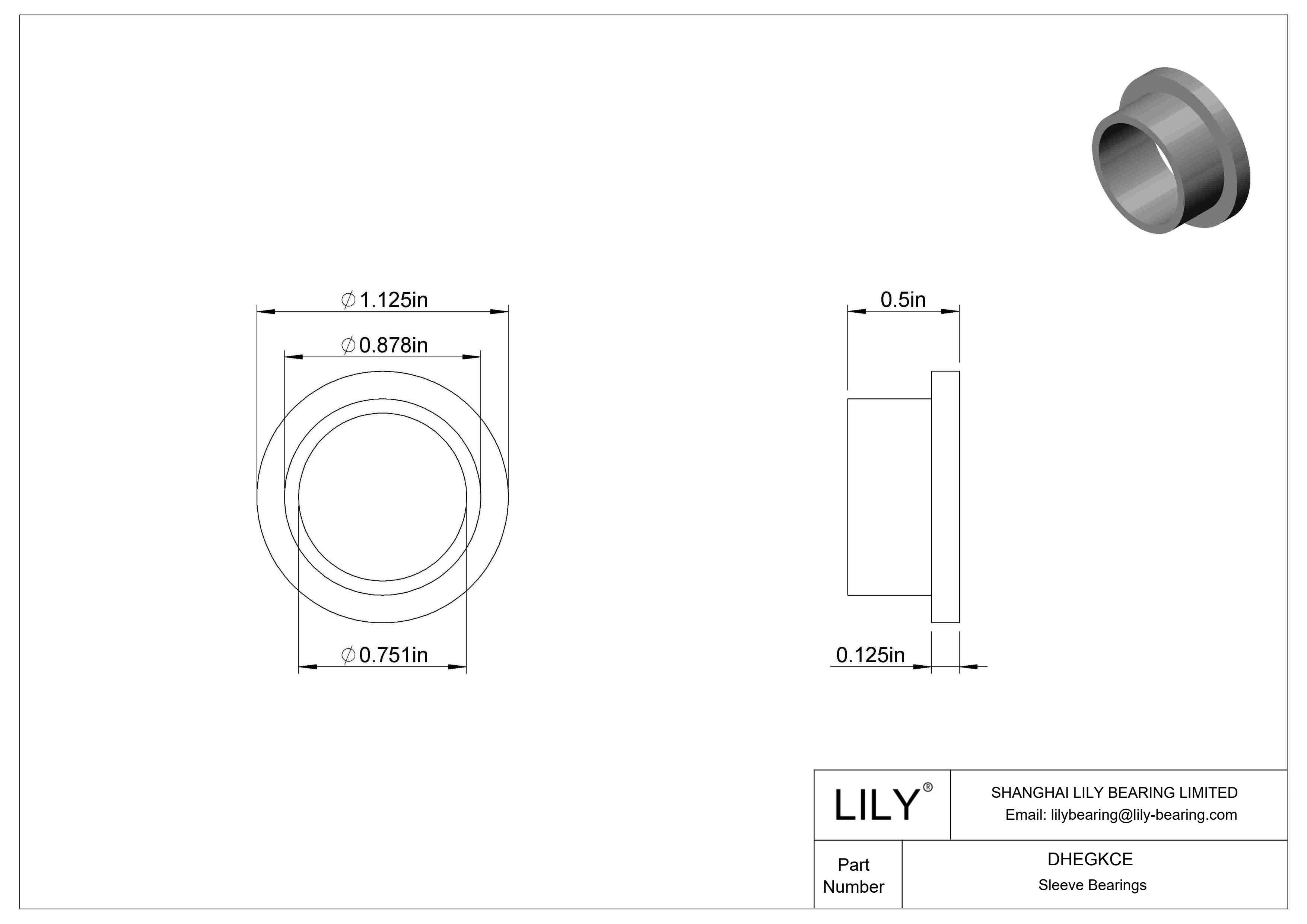 DHEGKCE 食品工业用油浸式法兰滑动轴承 cad drawing