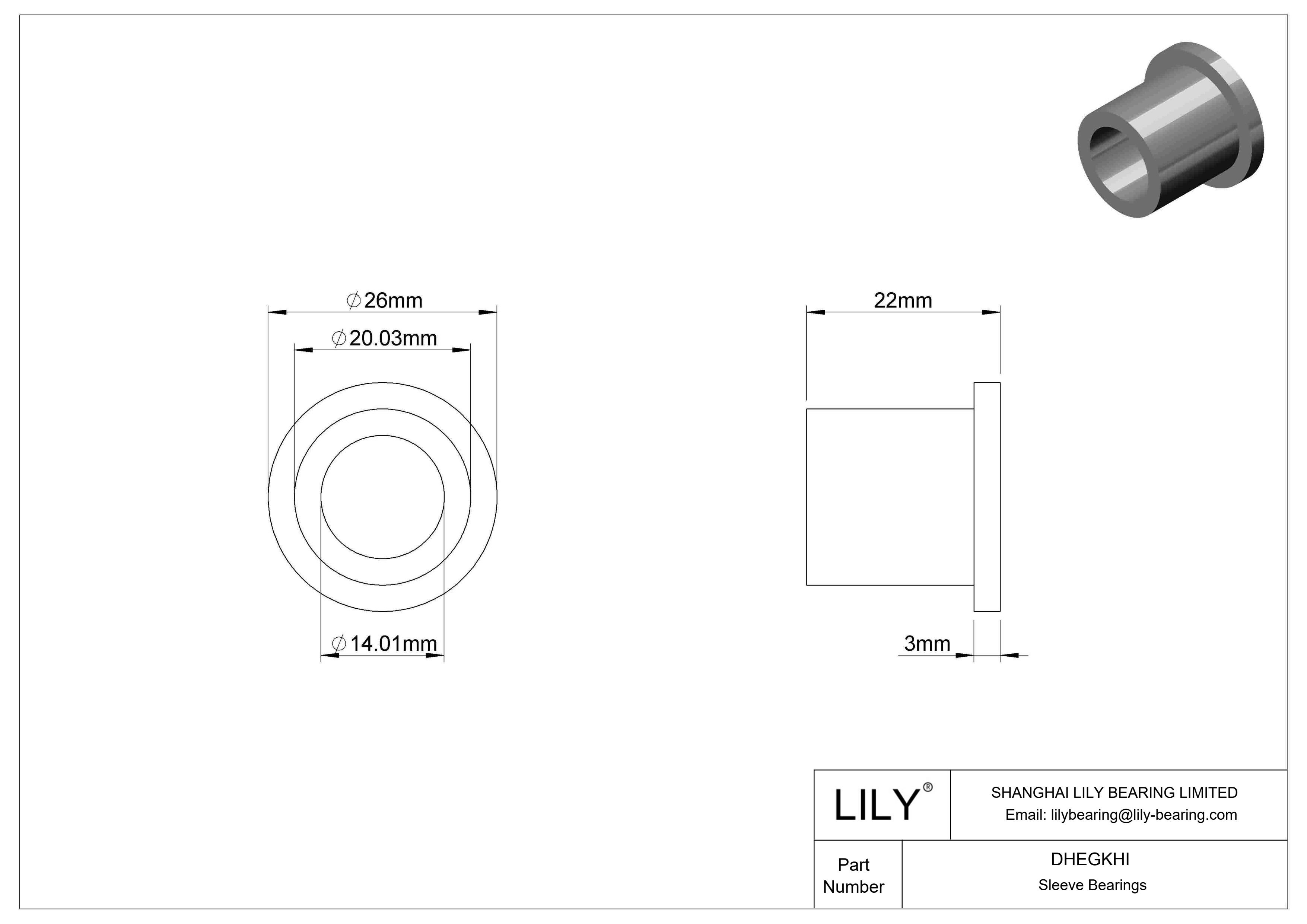 DHEGKHI 食品工业用油浸式法兰滑动轴承 cad drawing